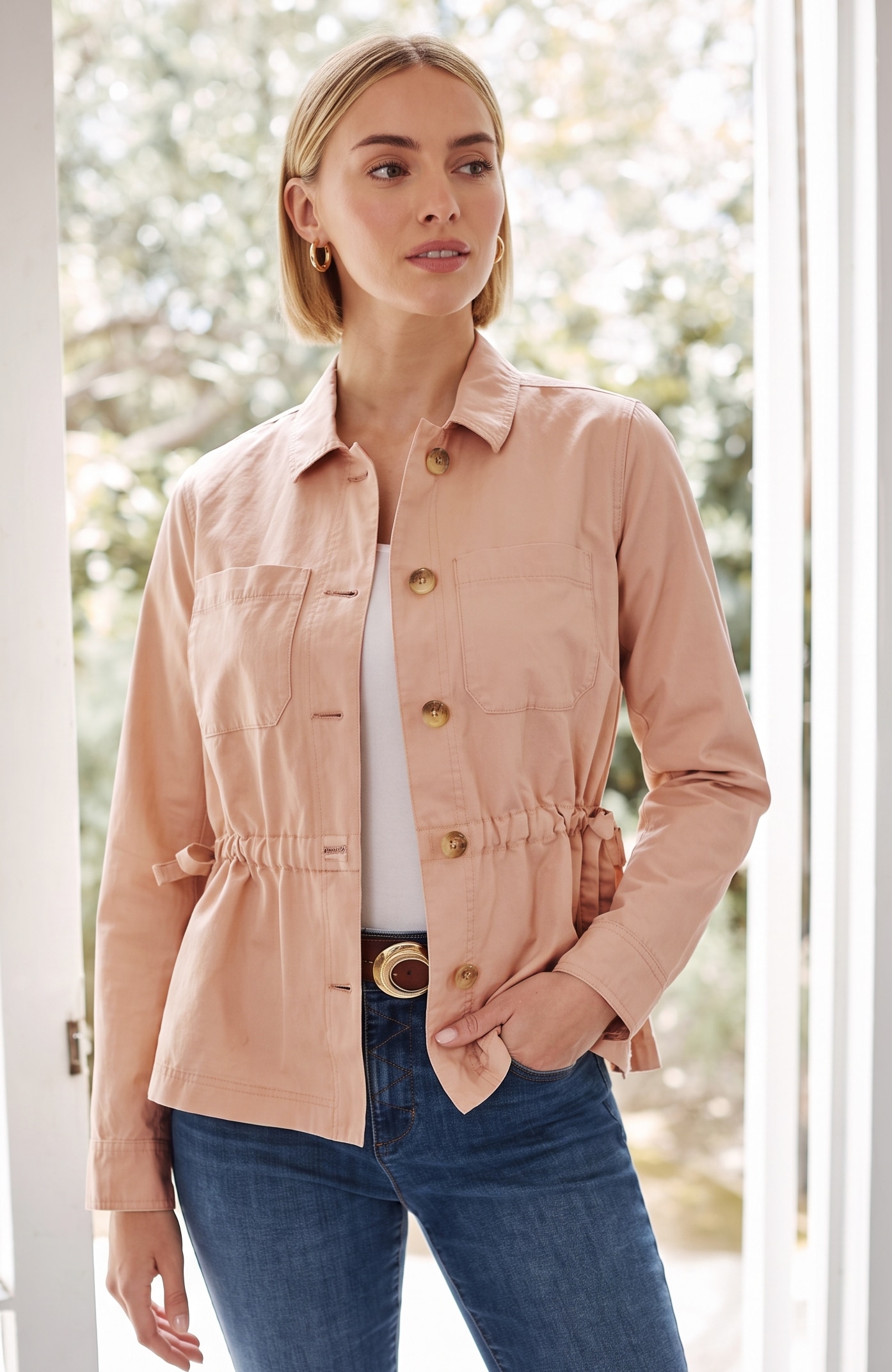 Side-Tie Button-Front Jacket | JJill