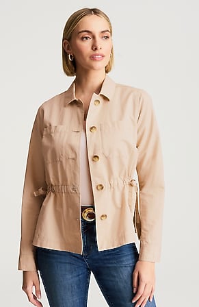 Image for Side-Tie Button-Front Jacket