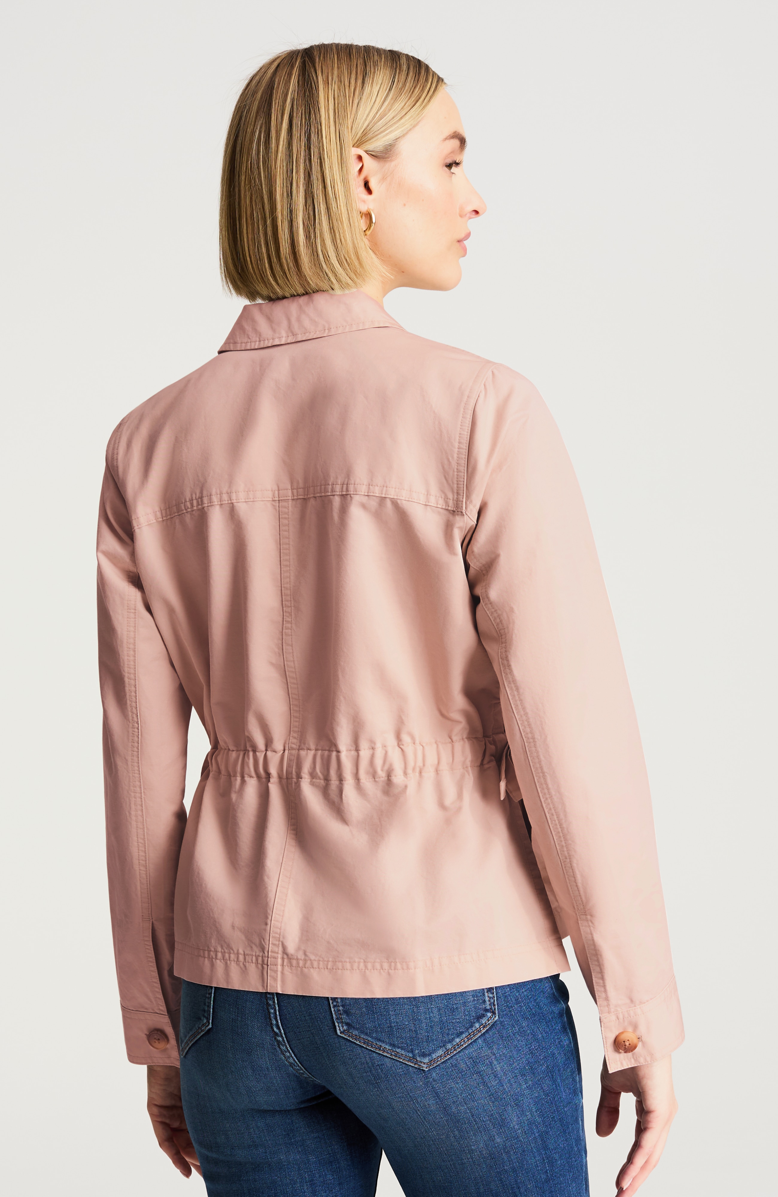 Side-Tie Button-Front Jacket