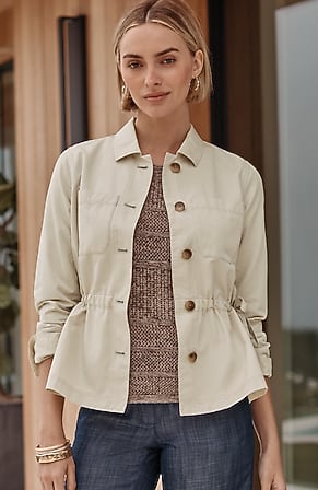 Image for Side-Tie Button-Front Jacket
