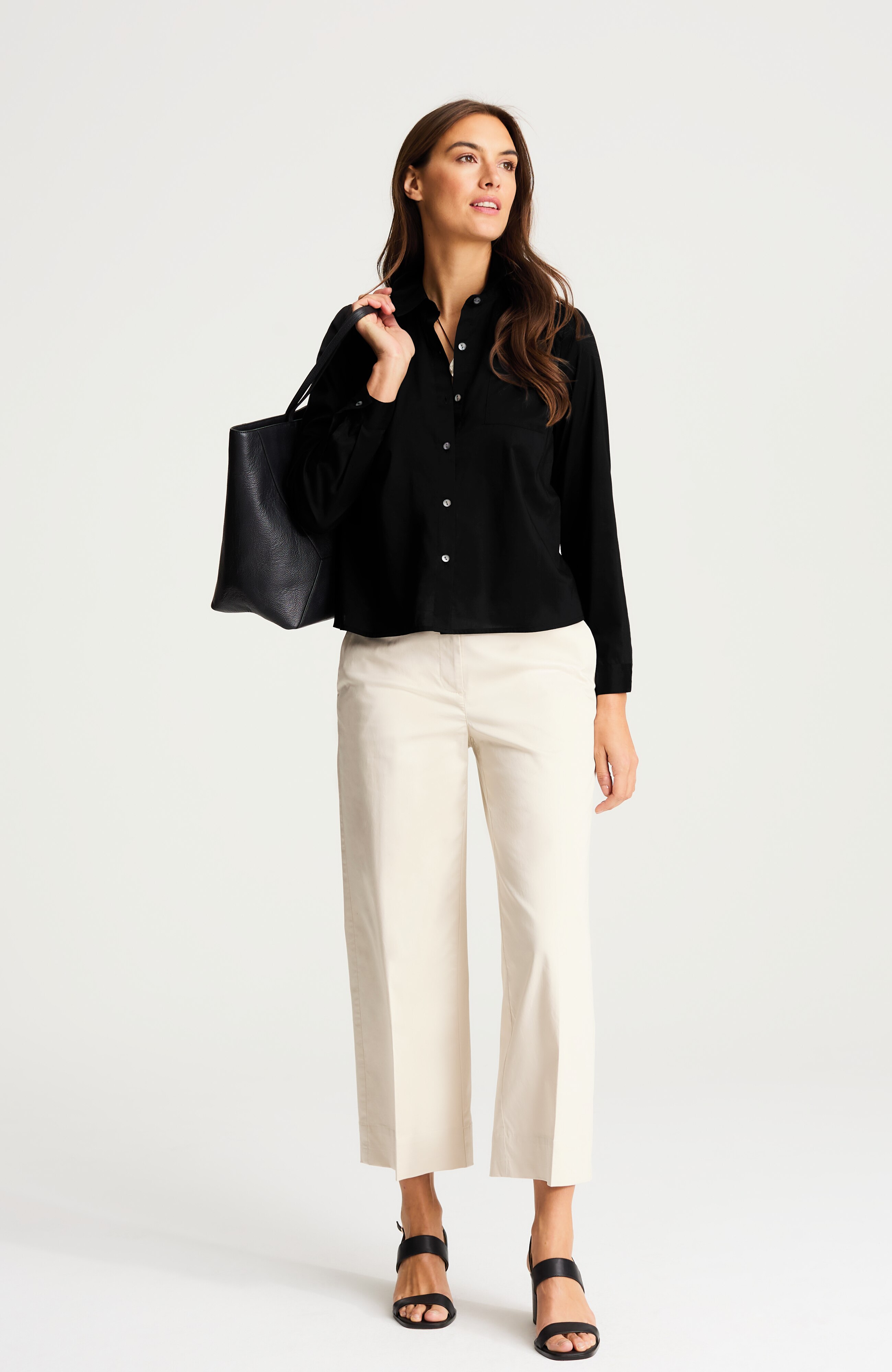 one-pocket button-front shirt