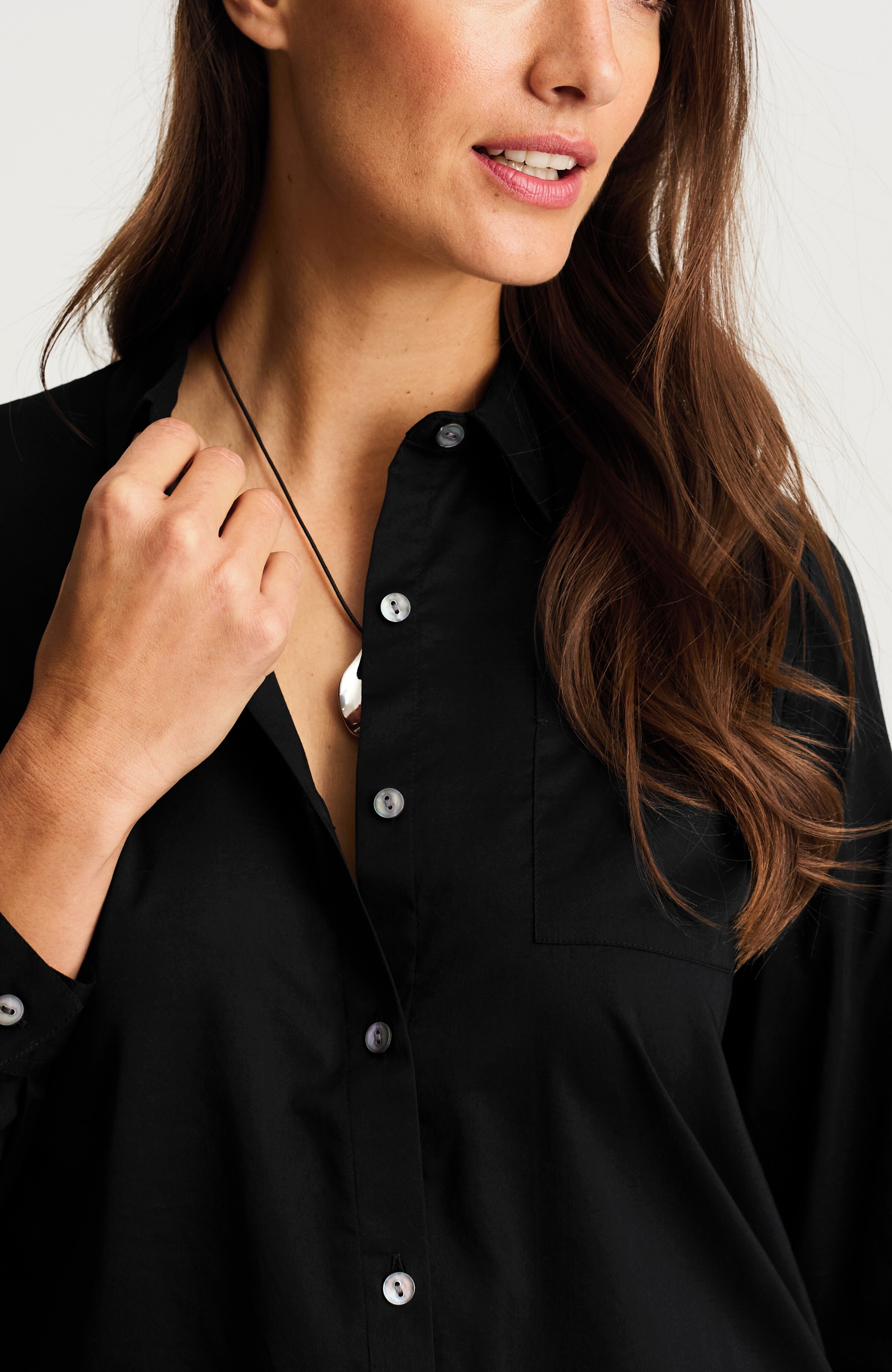 one-pocket button-front shirt