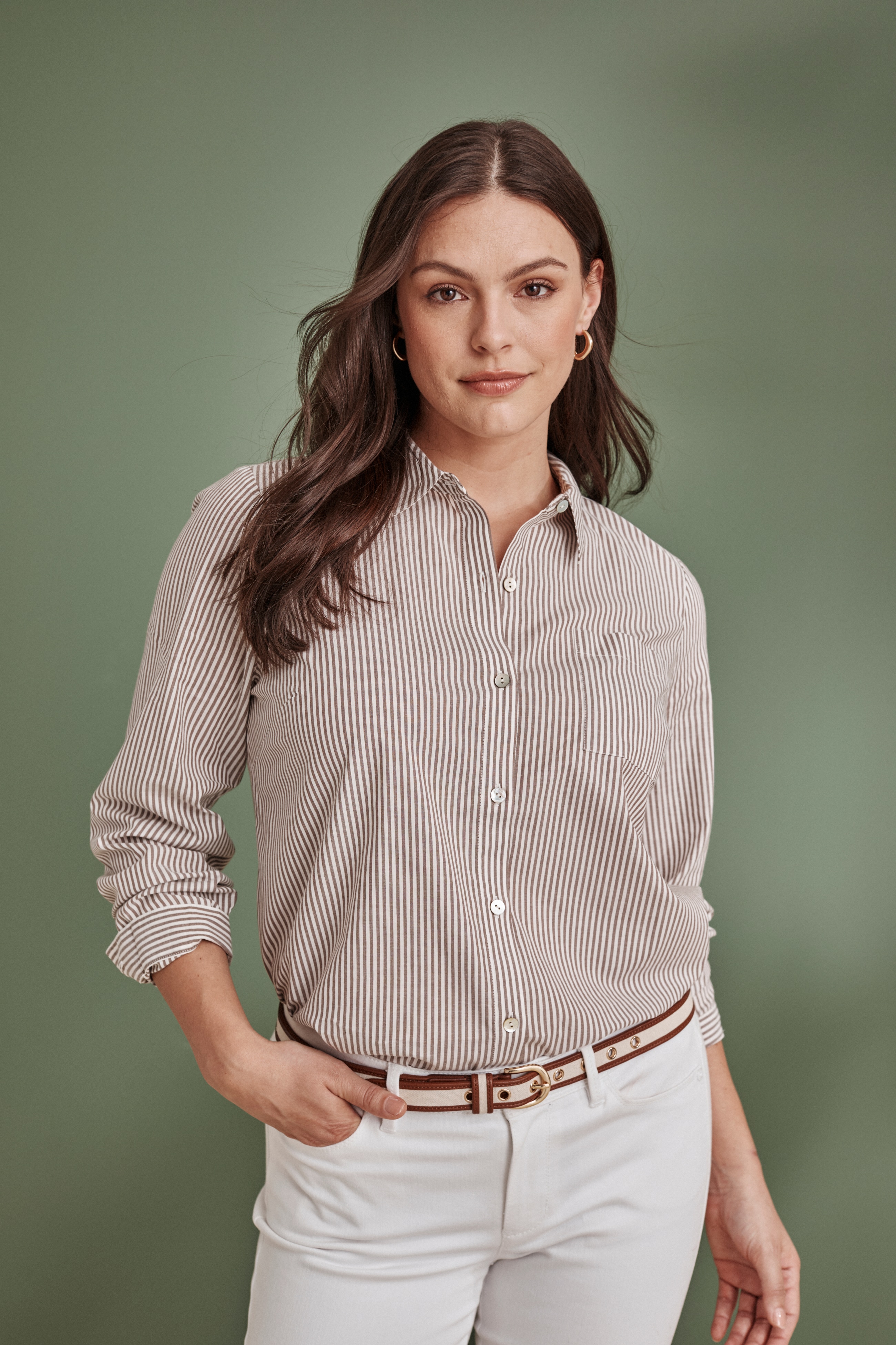 ONE-POCKET BUTTON-FRONT SHIRT | JJill