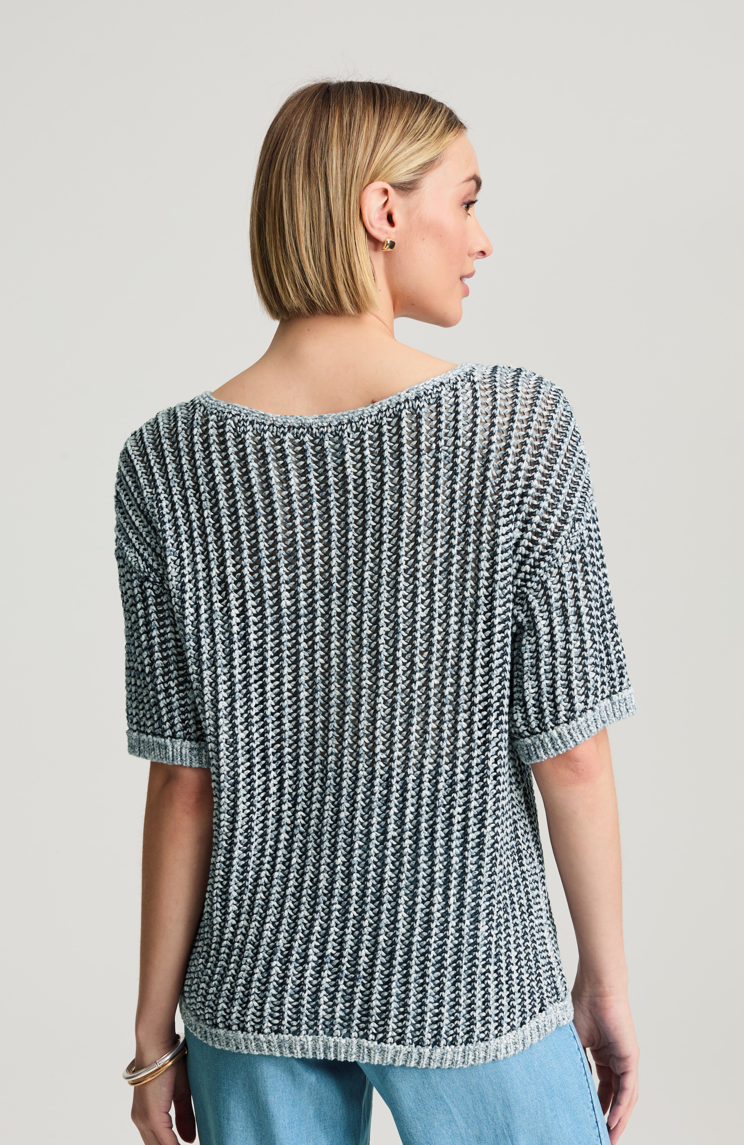 pure jill textured-knit sweater