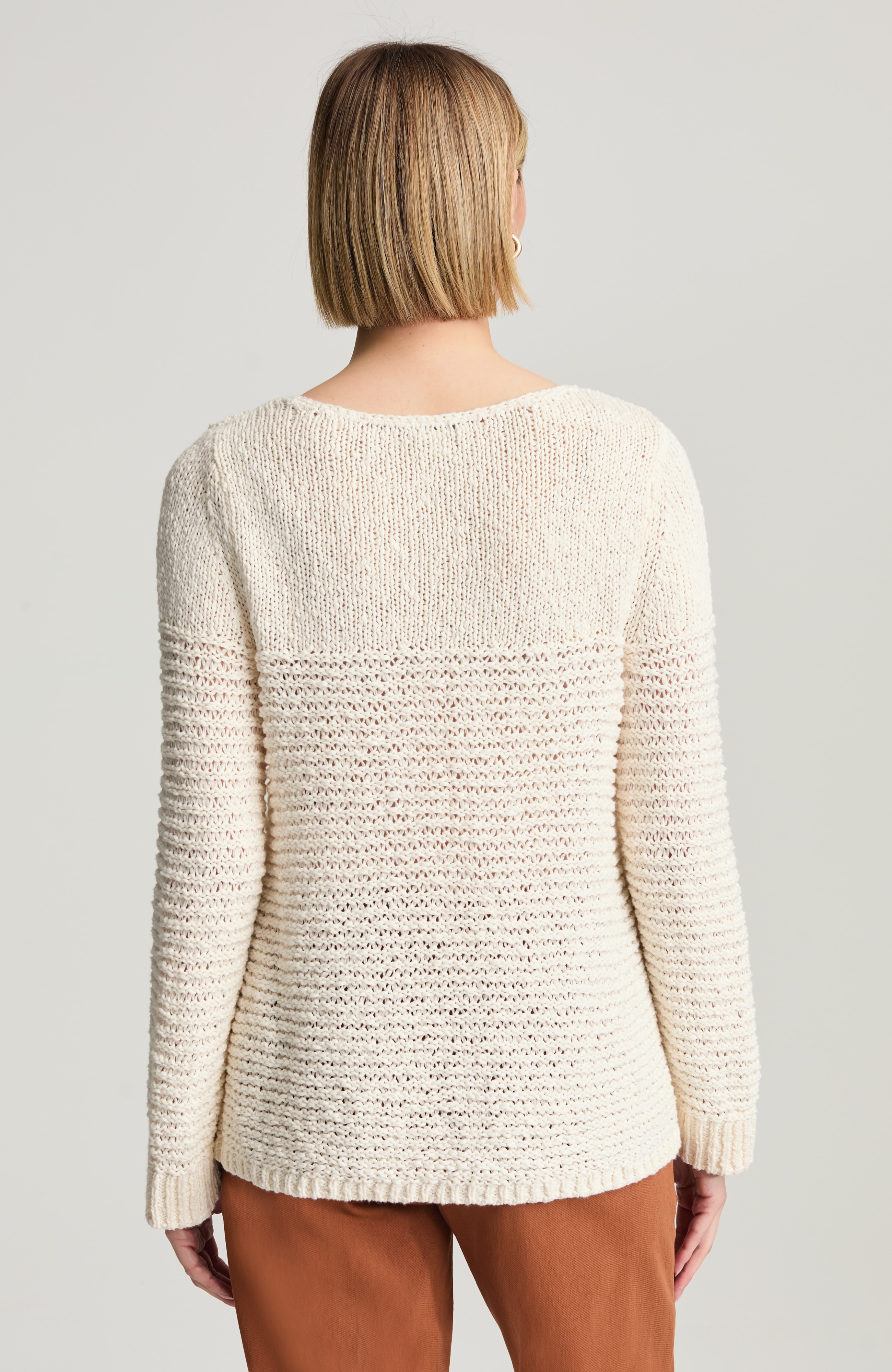 pure jill slub-textured sweater