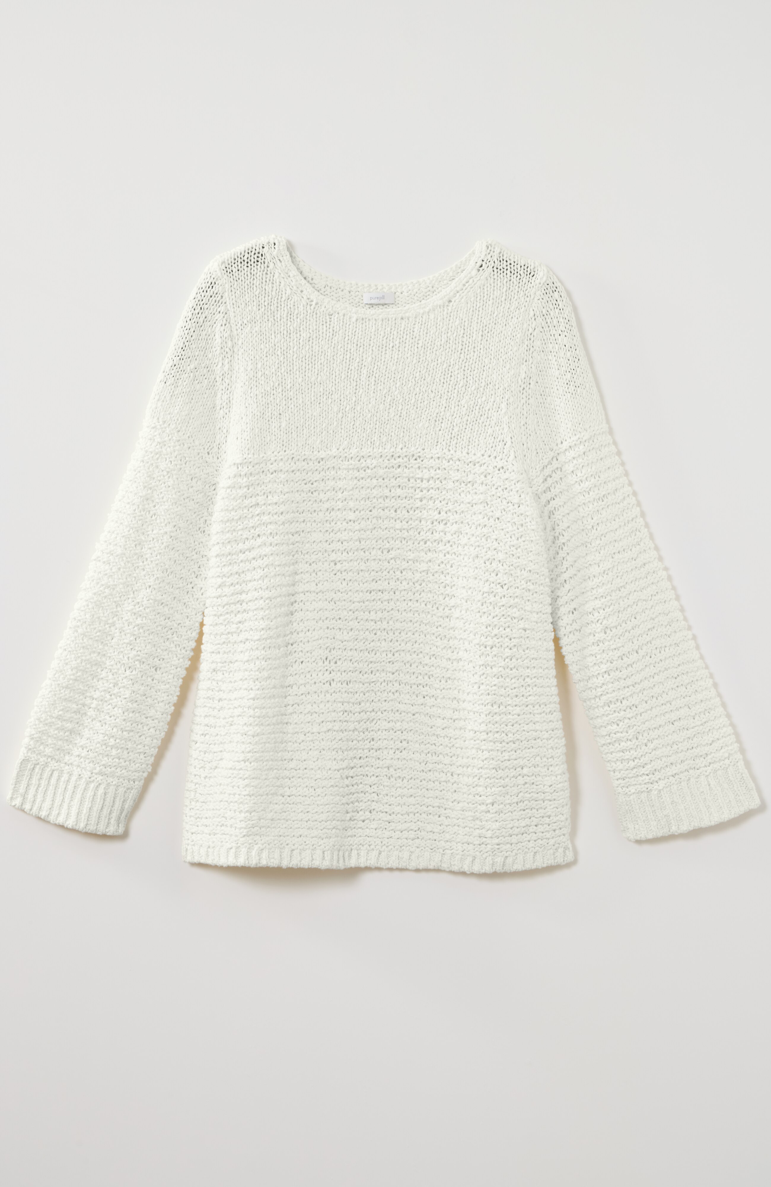 pure jill slub-textured sweater