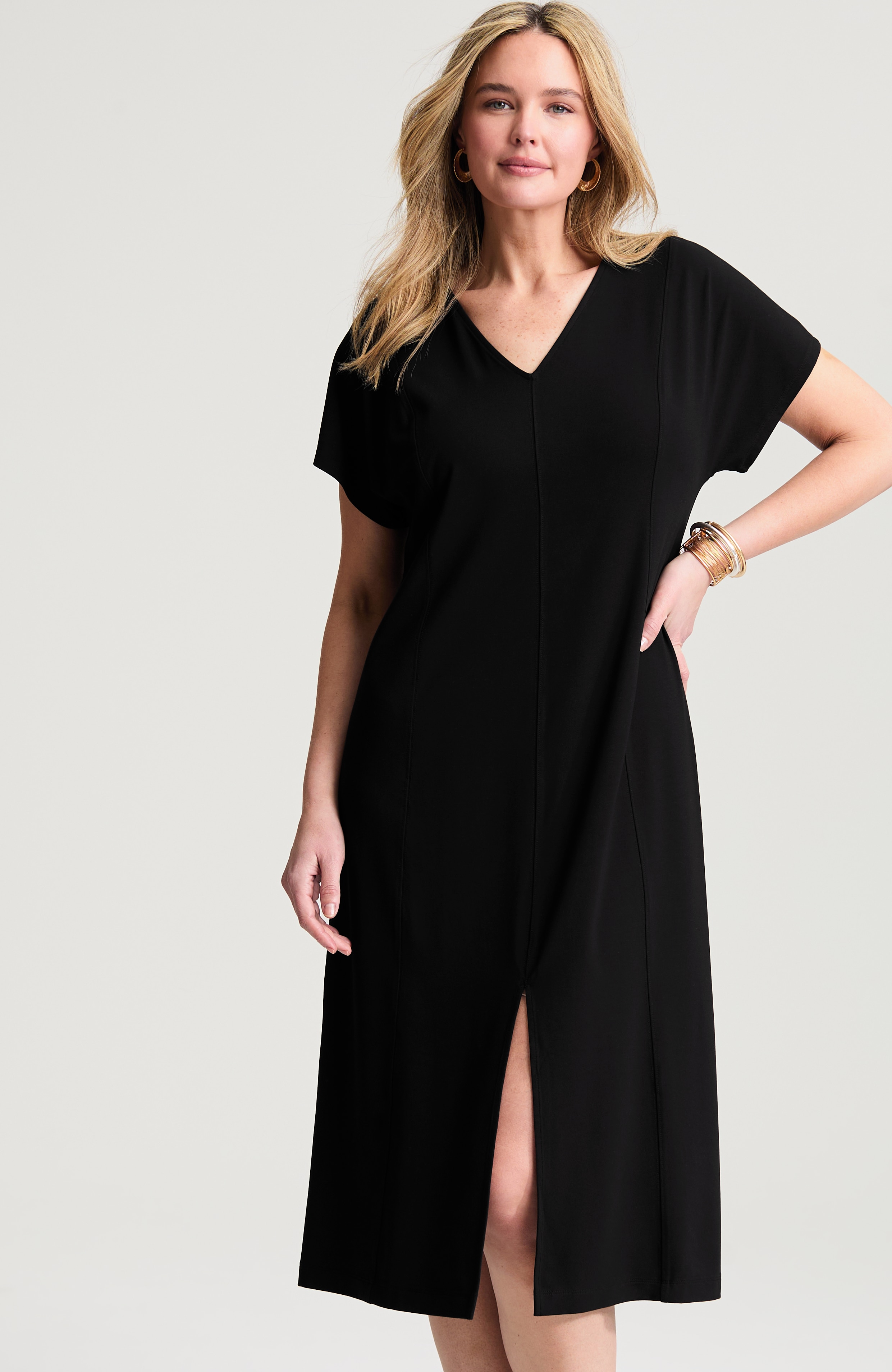 wearever seamed v-neck dress