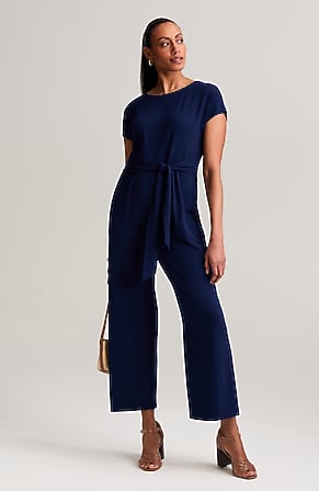 Image for Wearever Knit Tie-Waist Jumpsuit