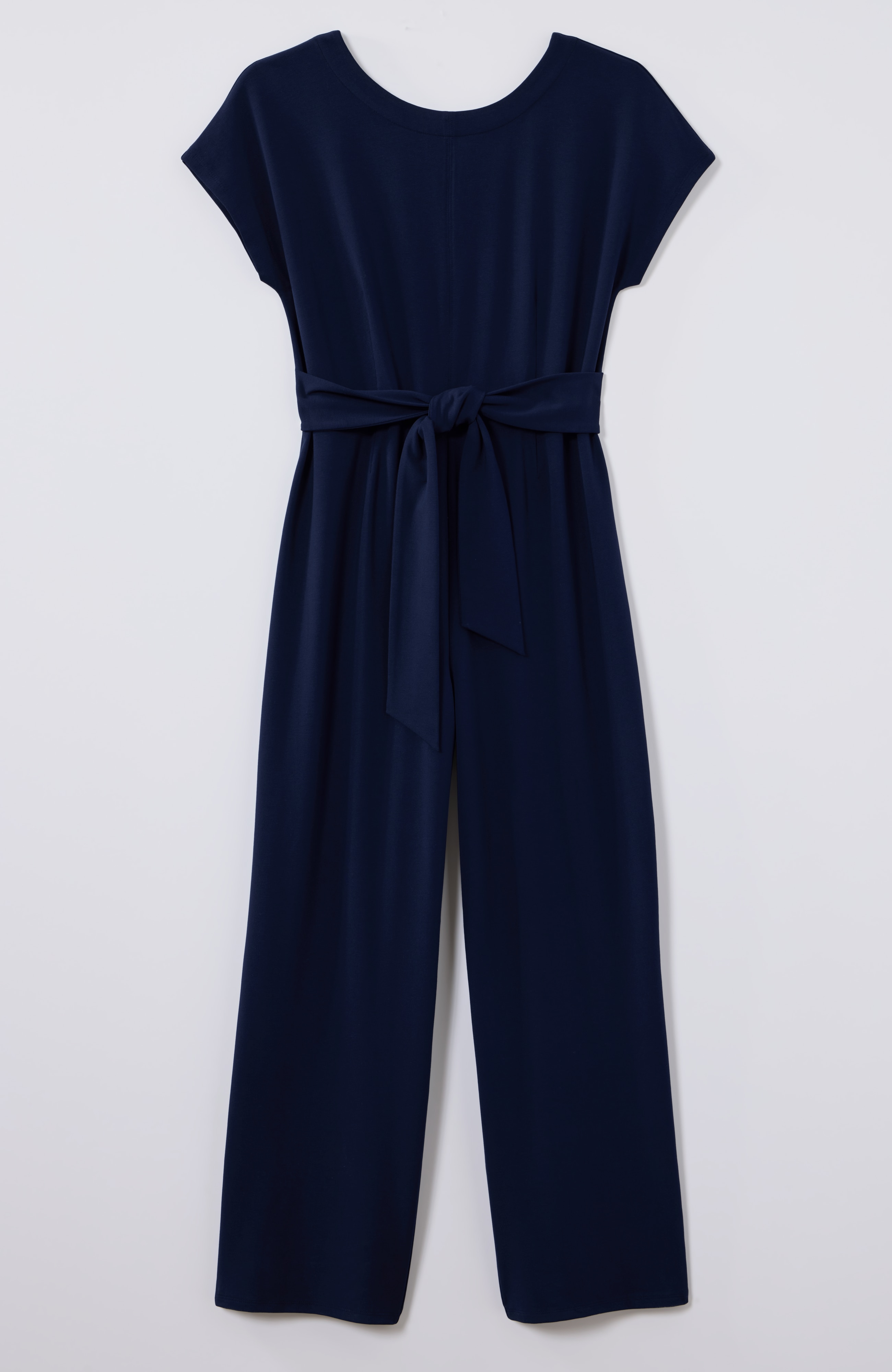 wearever knit tie-waist jumpsuit