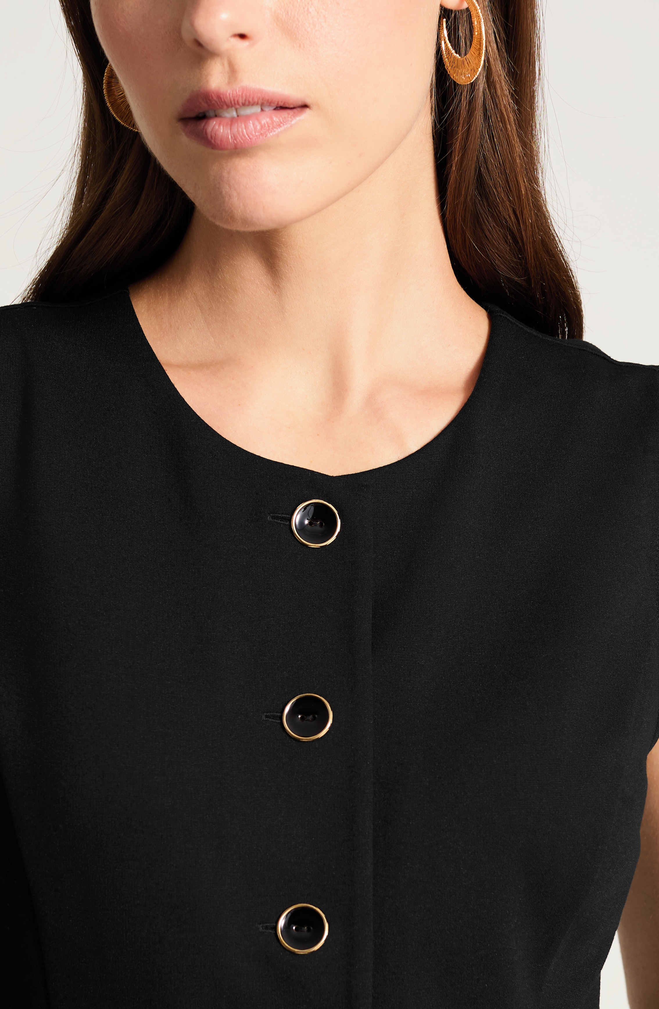 polished-knit vest top