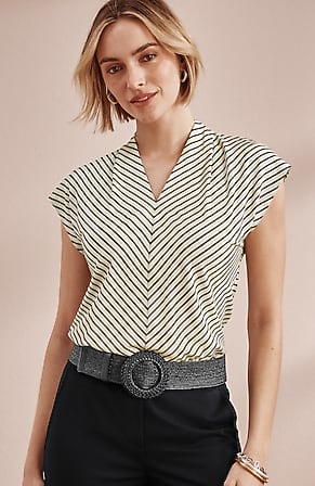 Image for Wearever Striped V-Neck Top