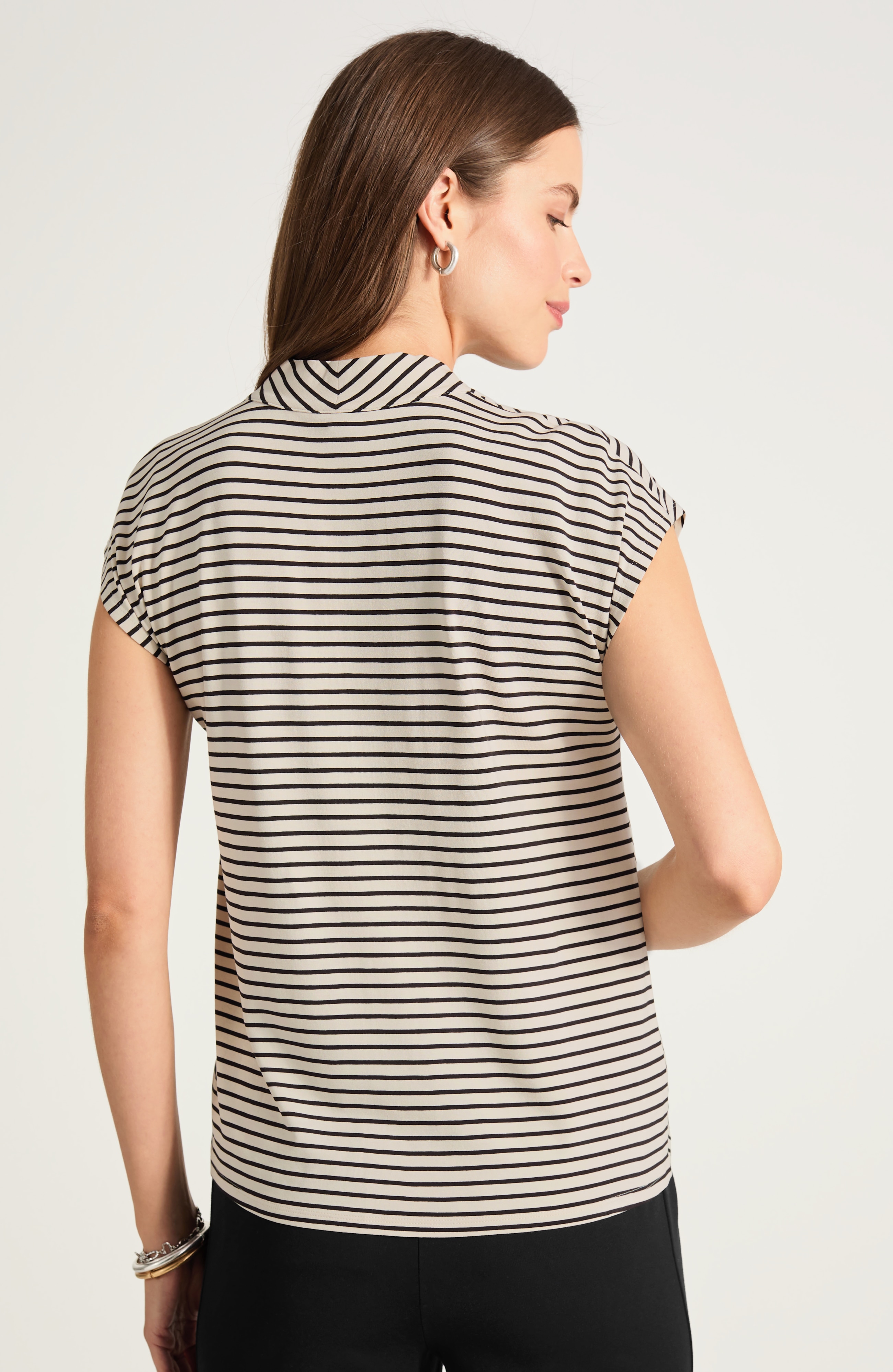 wearever striped v-neck top