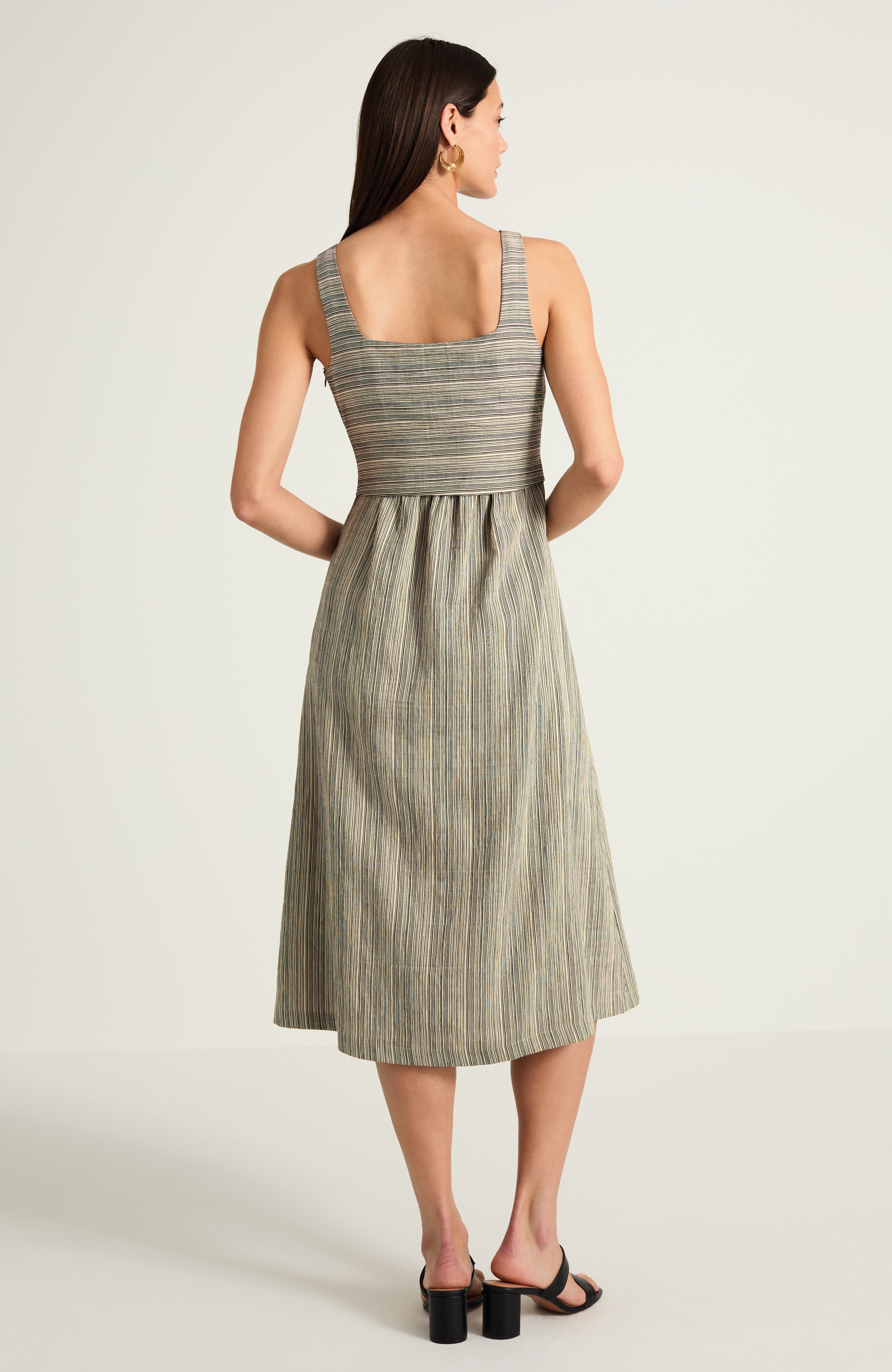 shirred-waist dress