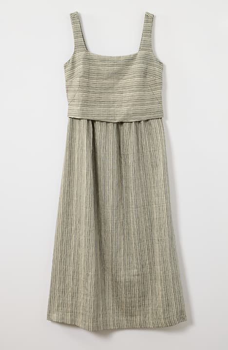 shirred waist a line dress Nadiyah Bustier Shirred A-Line Dress Vintage Blue / M