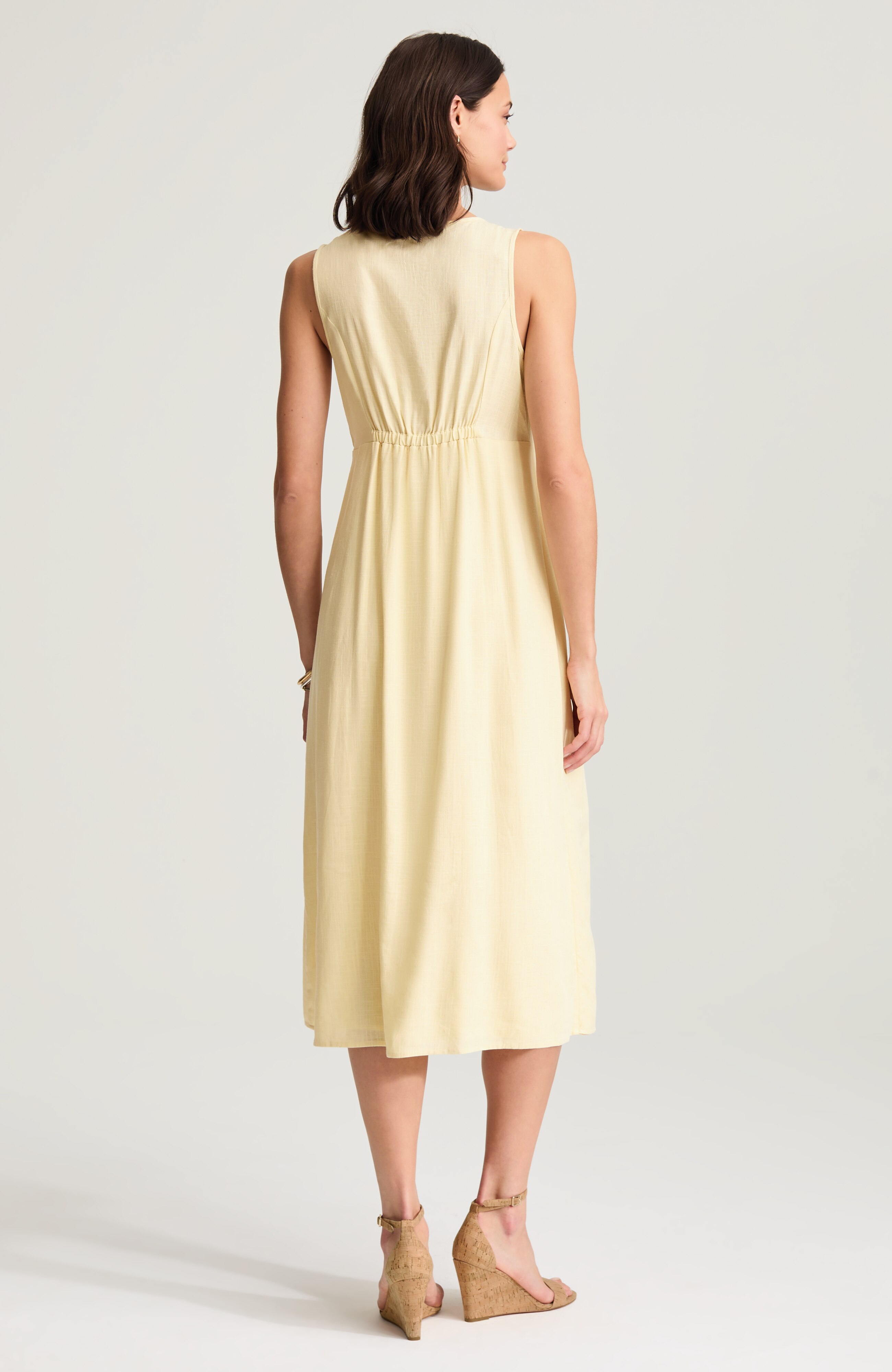 buttoned wrap dress