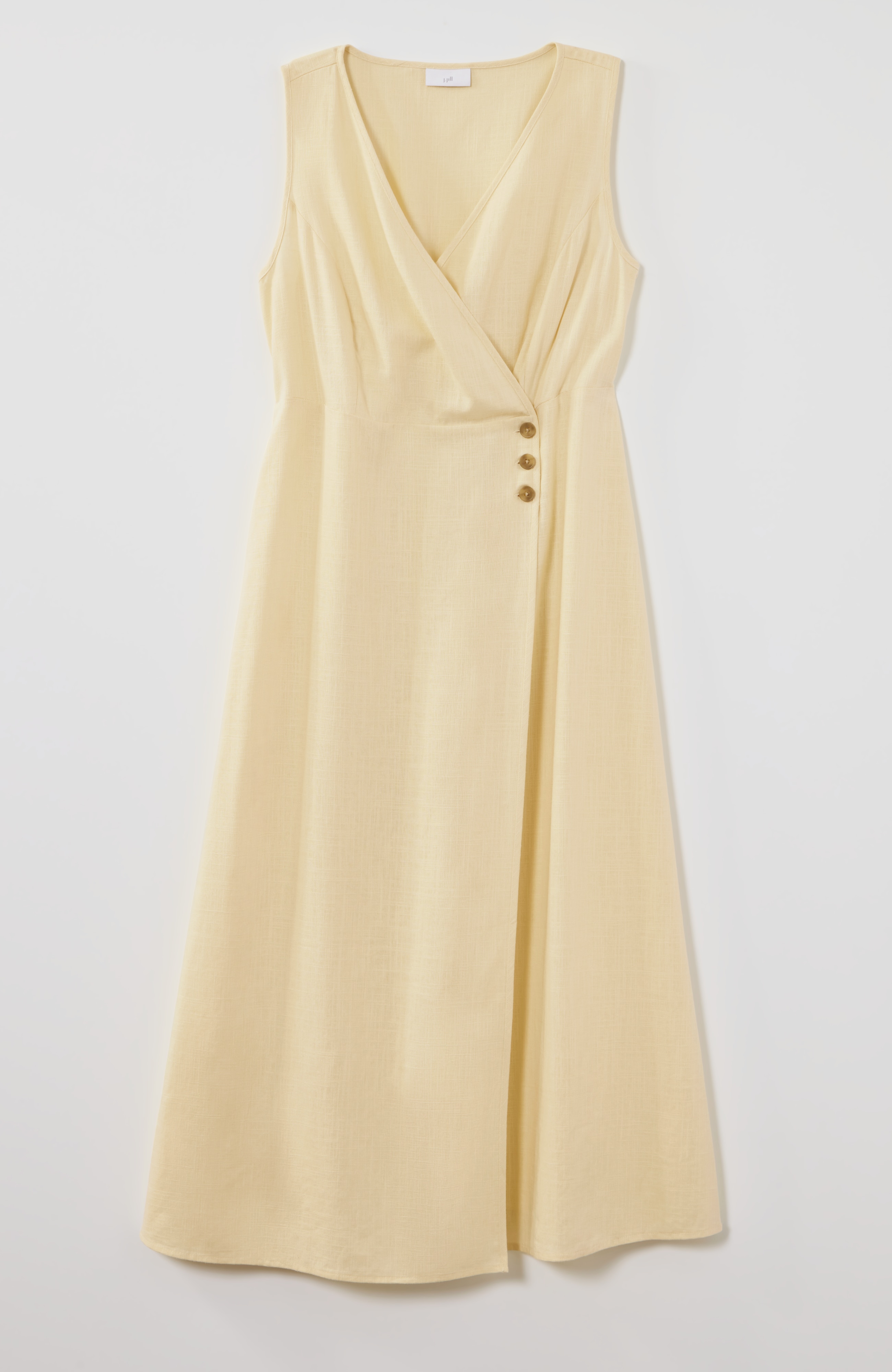 buttoned wrap dress