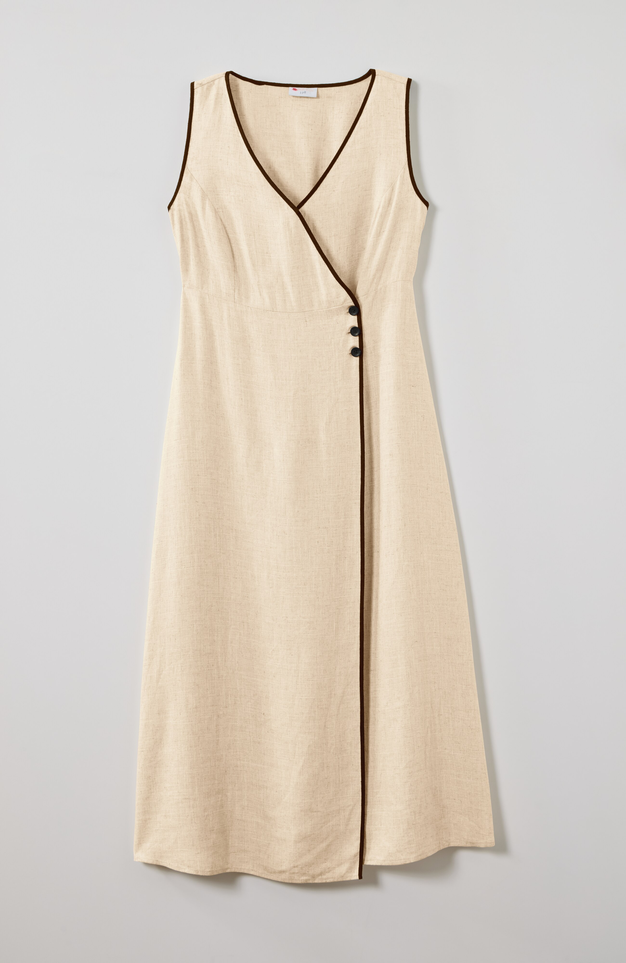 Buttoned Wrap Dress