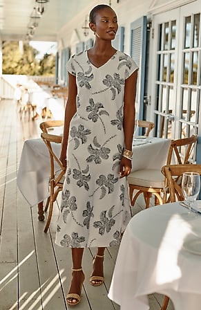 Image for Palm-Printed Maxi Dress