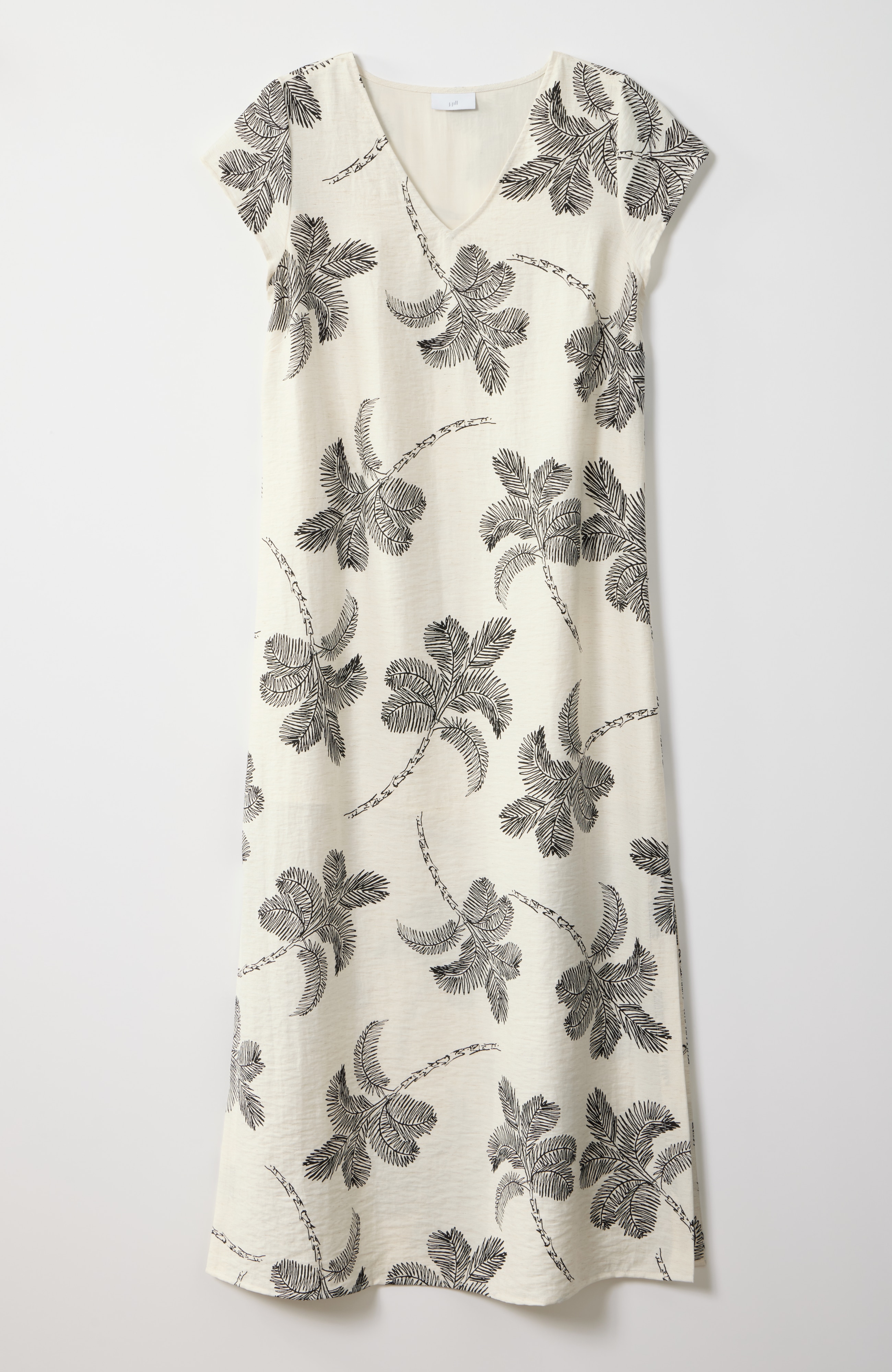 palm-printed maxi dress