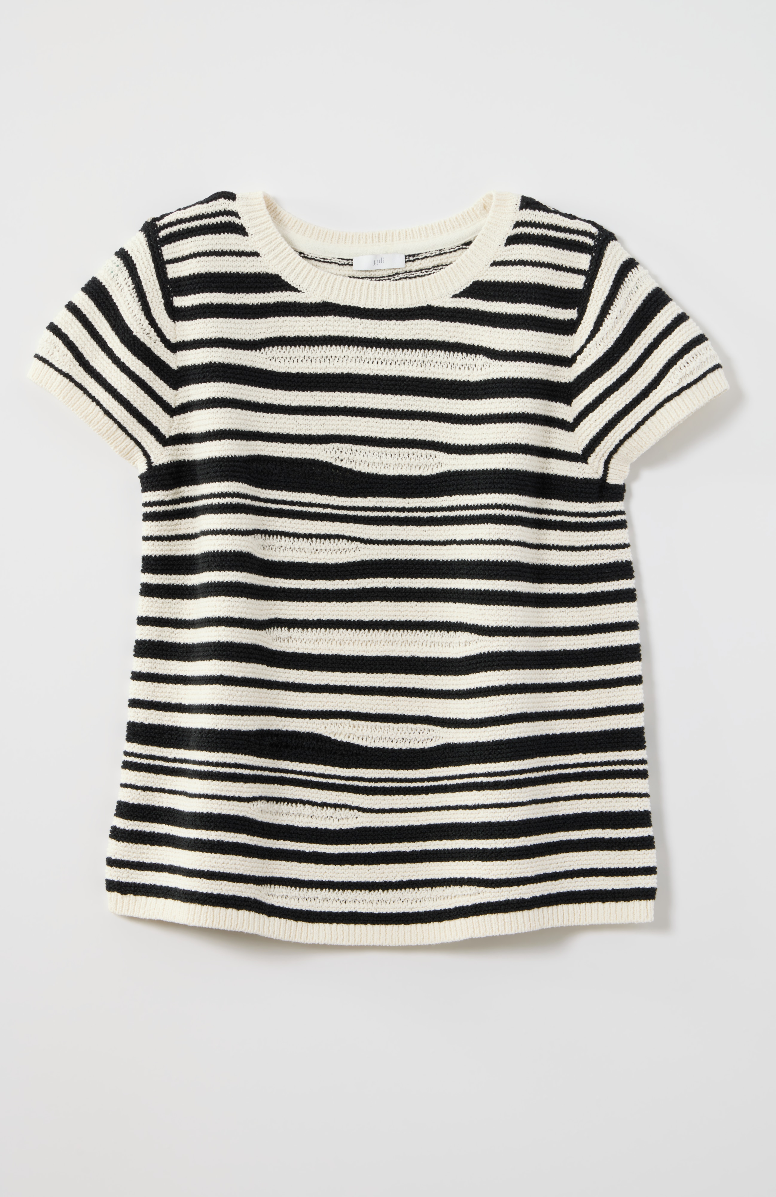 geo-textured striped top