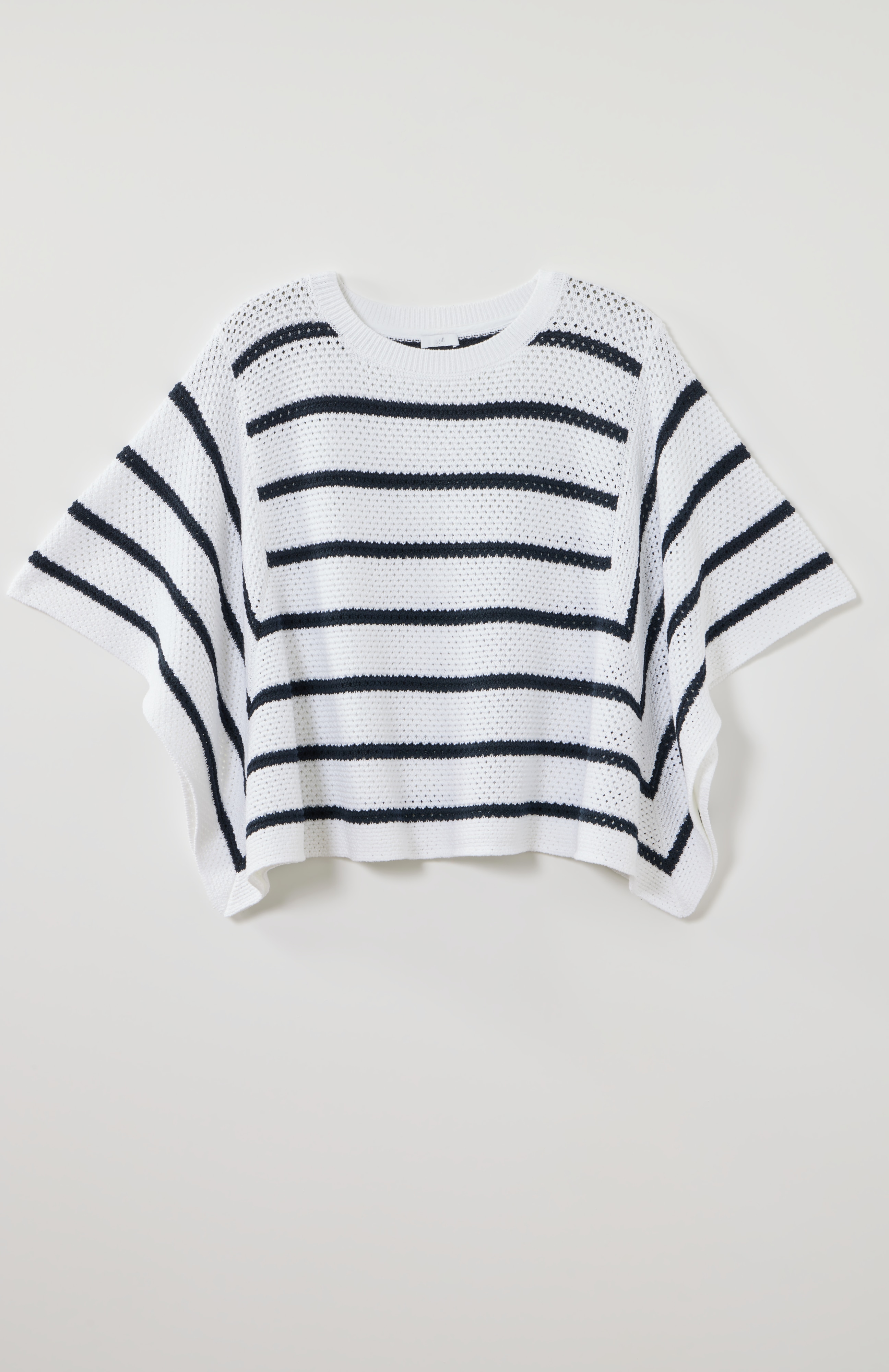 striped crochet poncho