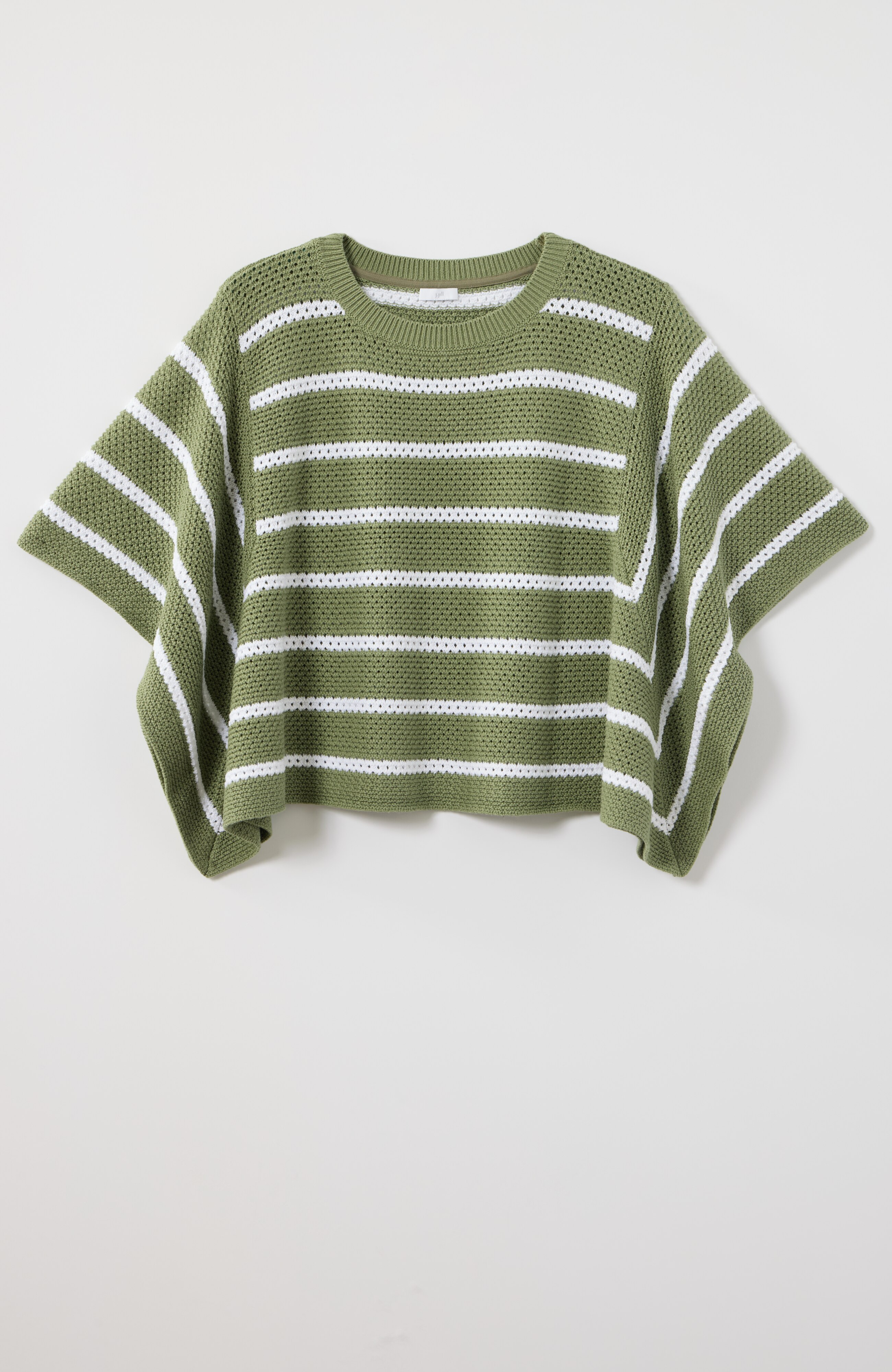 striped crochet poncho