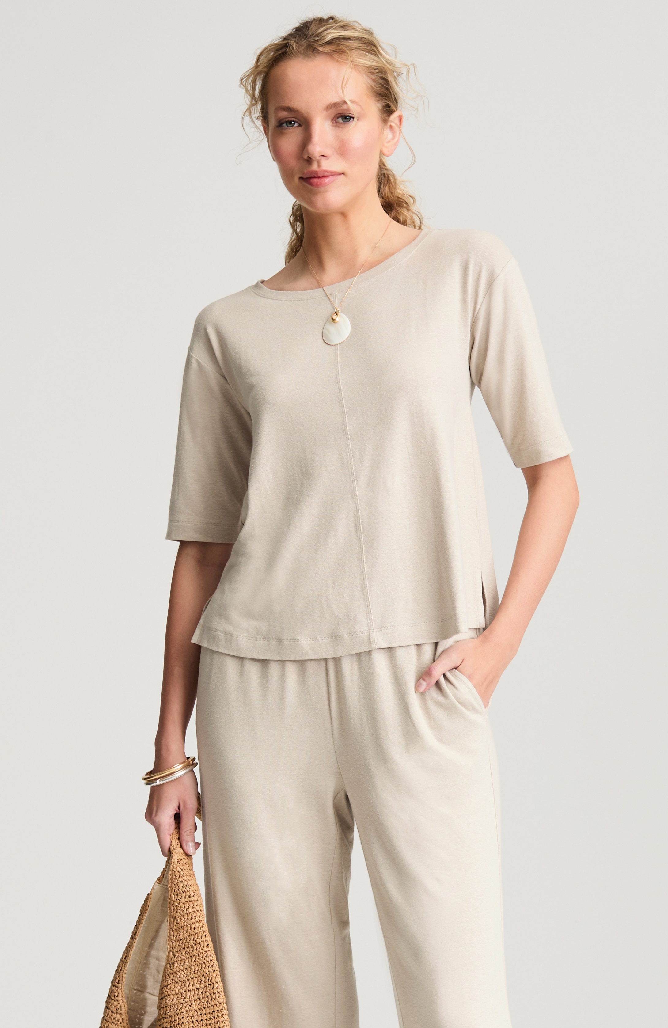 Pure Jill Linen-Blend Tee | JJill