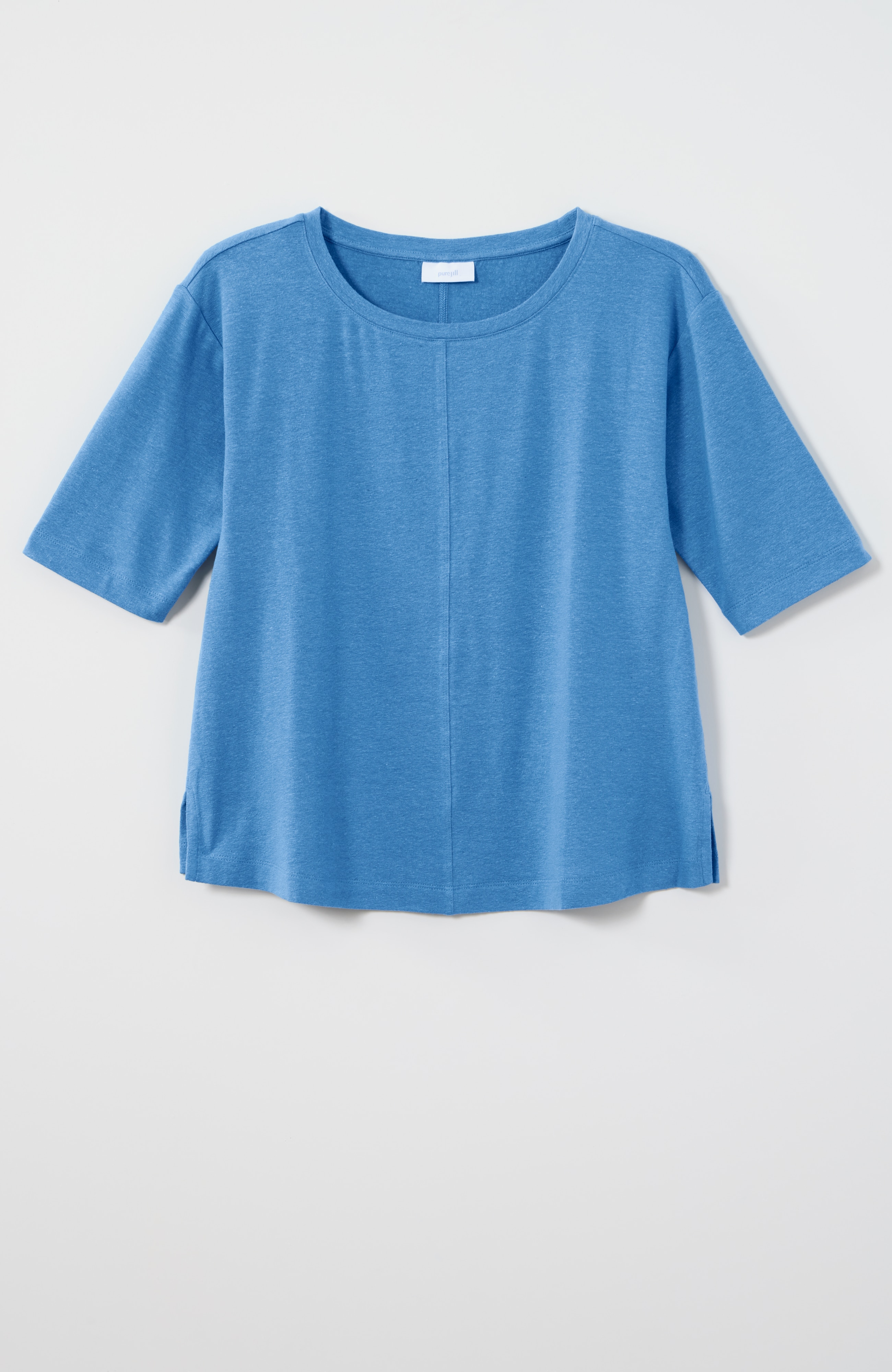 PJ linen blend boat neck tee | JJill