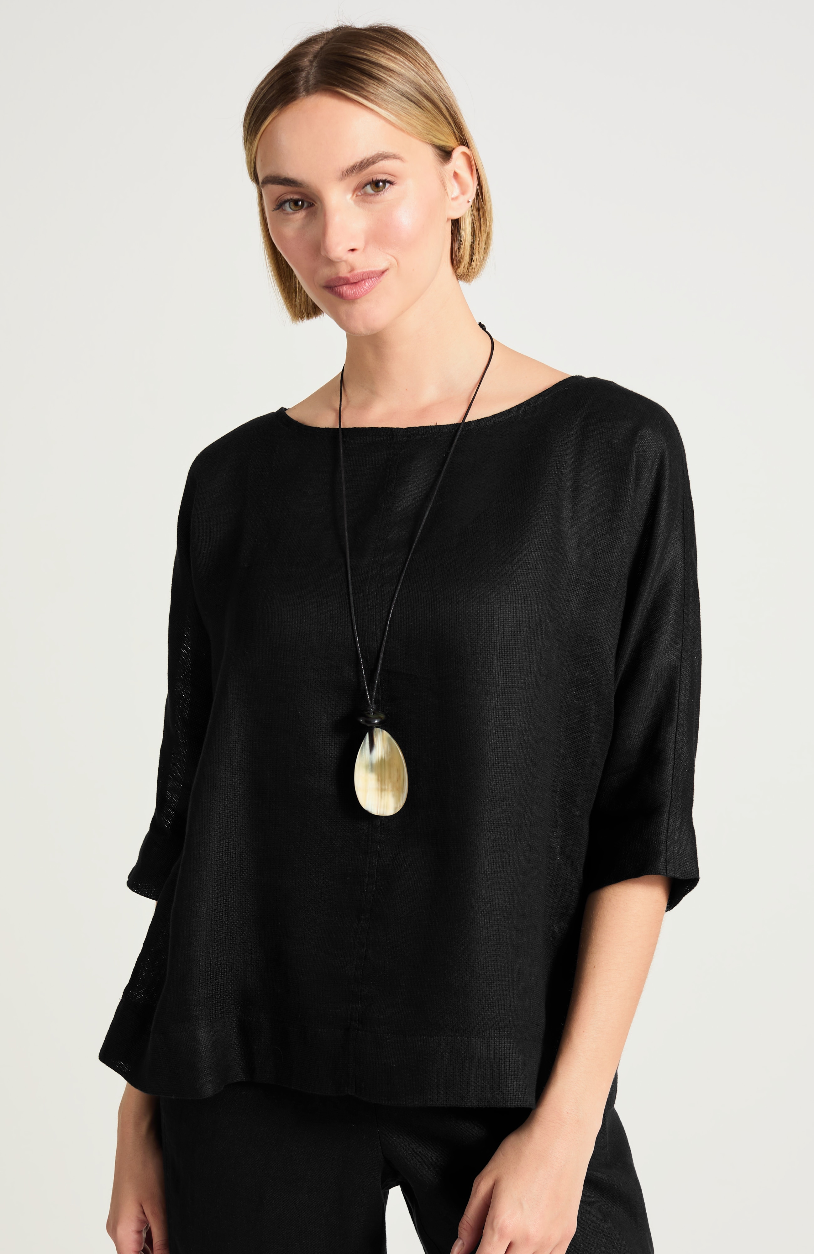 pure jill linen popover top