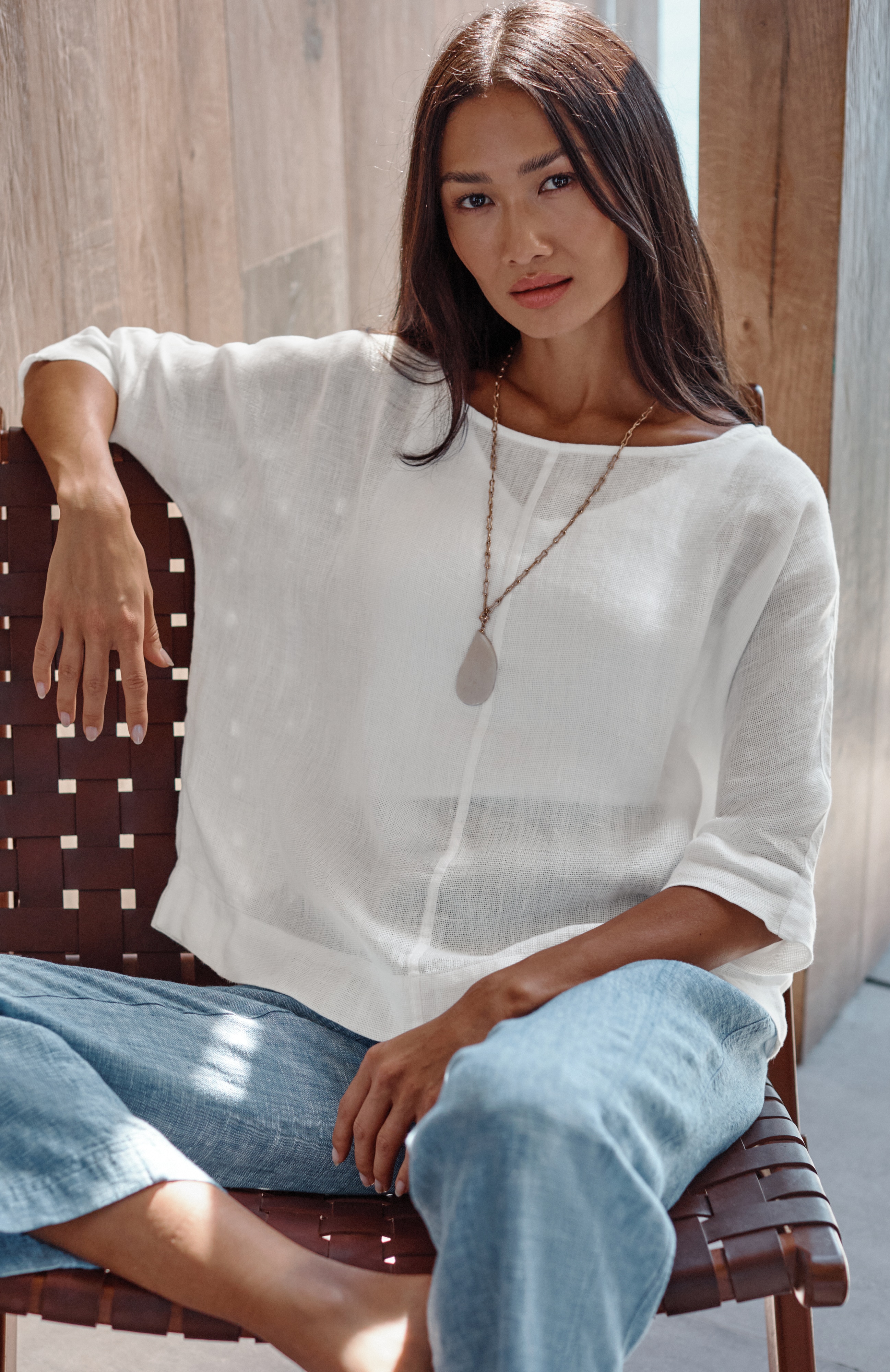 Pure Jill Linen Popover Top | JJill