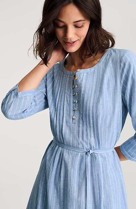 linen henley dress Women's Mini Dress | Linen Henley Mini Dress | Made in Italy