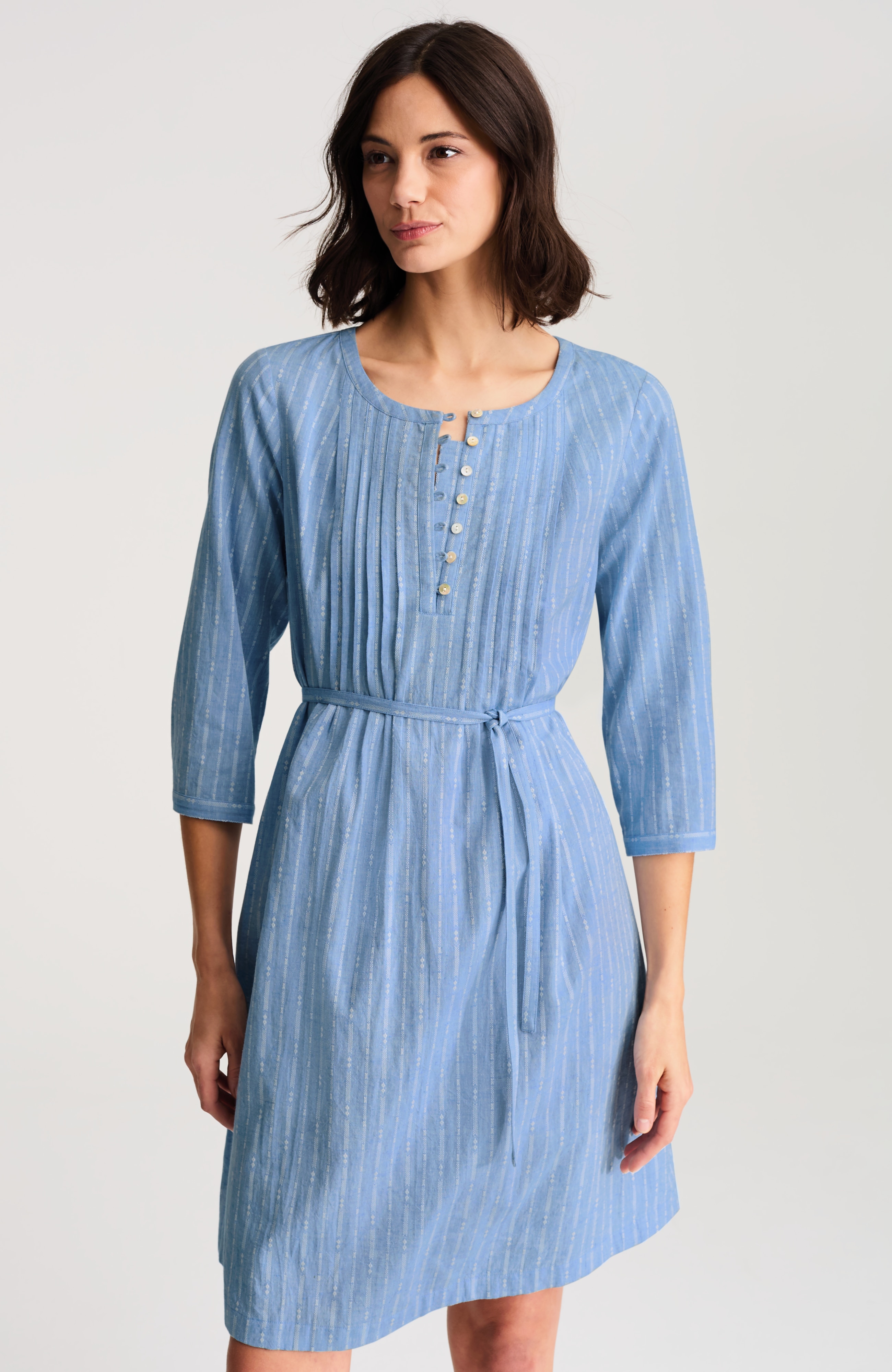 pure jill dobby henley dress