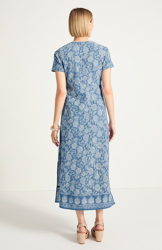 PJ BLOCK-PRINTED MAXI DRESS