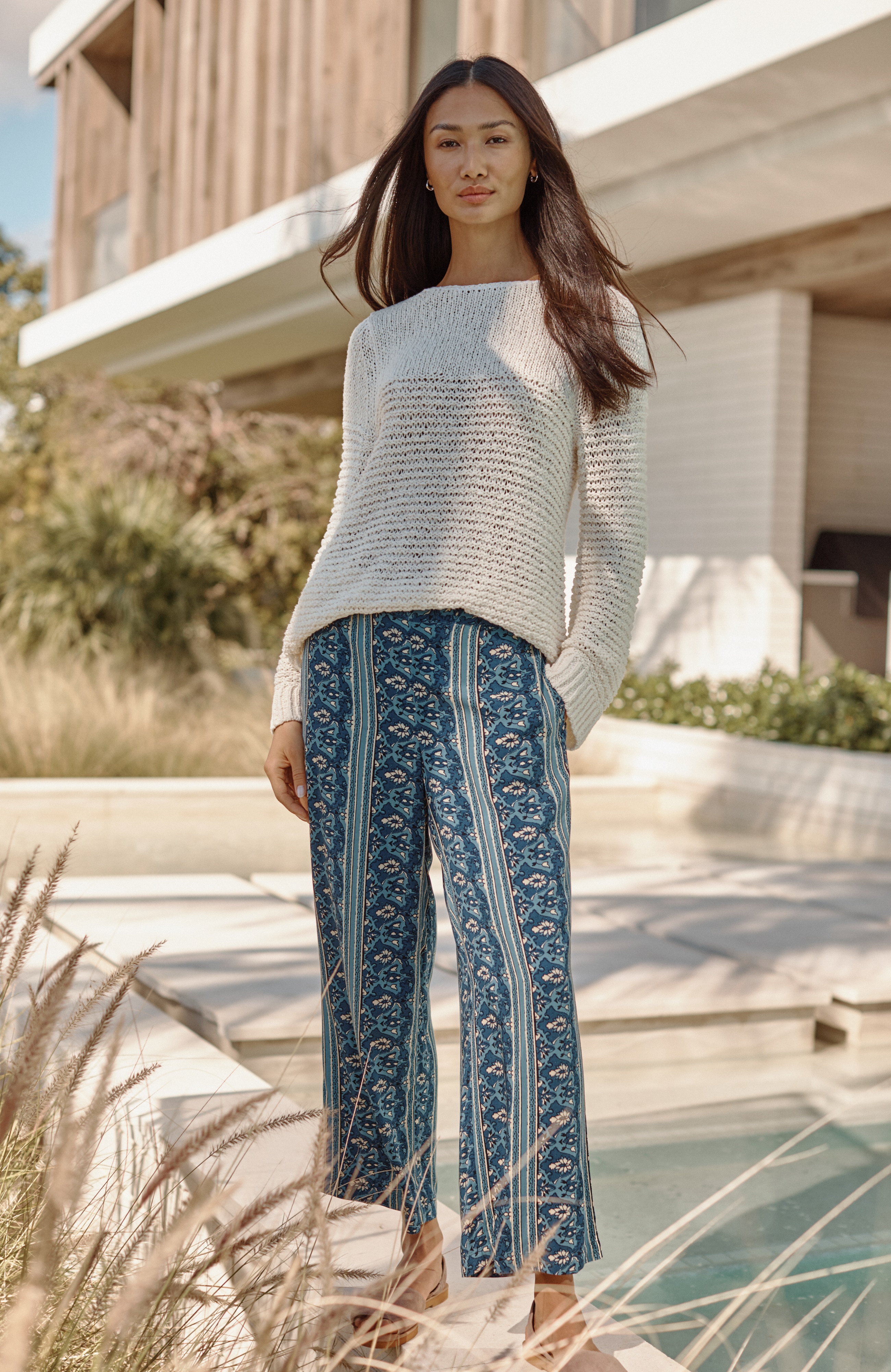 Pure Jill Sateen Wide-Leg Crops | JJill