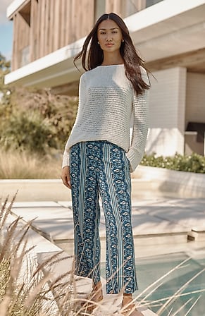 Image for Pure Jill Sateen Wide-Leg Crops