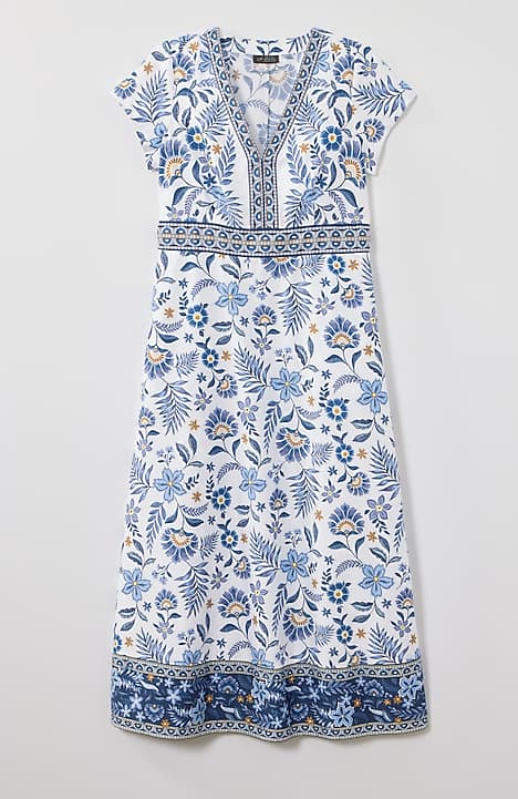 Arabesque Floral Print Dress | JJill