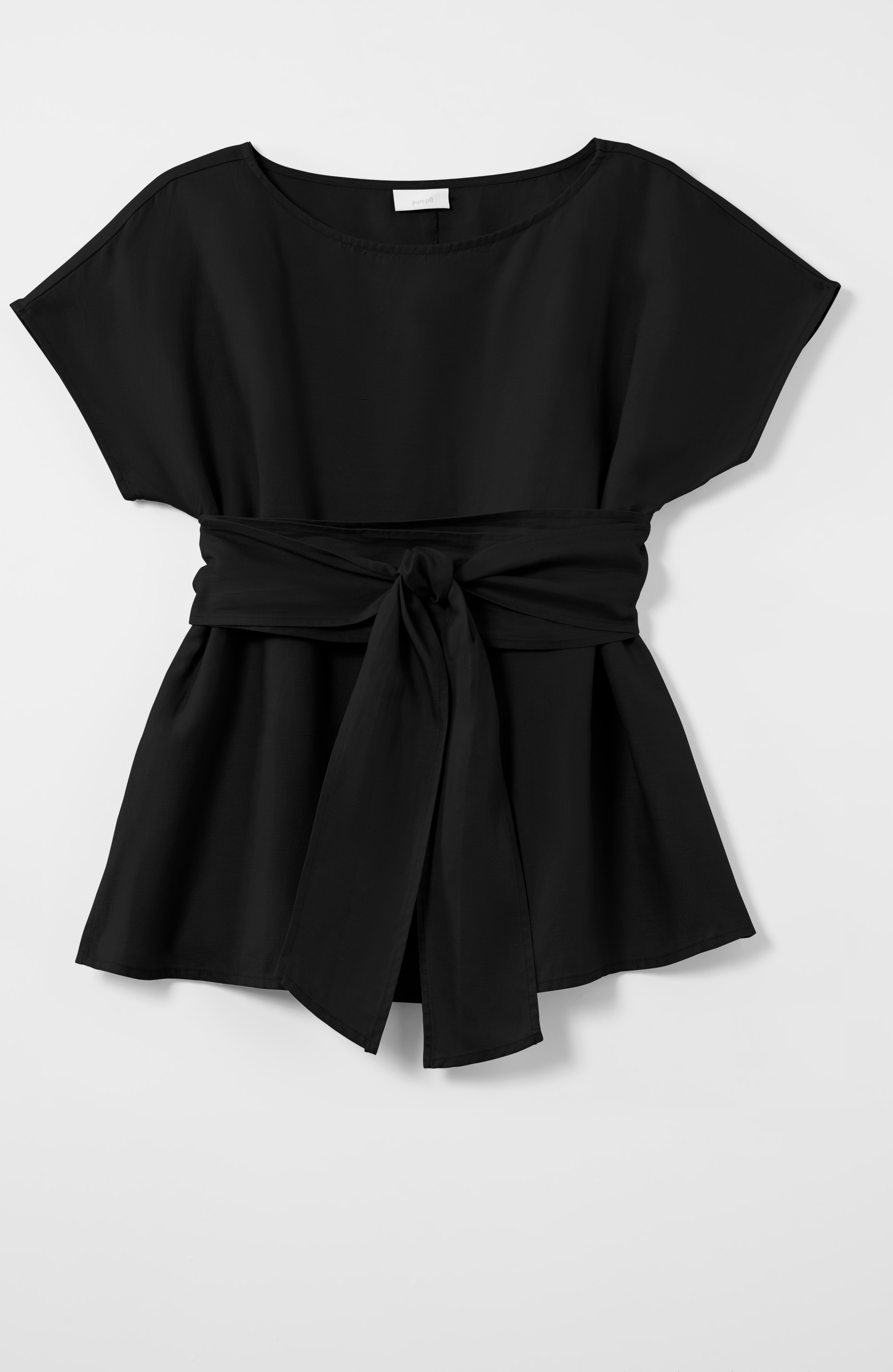 Pure Jill Soft Woven Tie-Waist Top