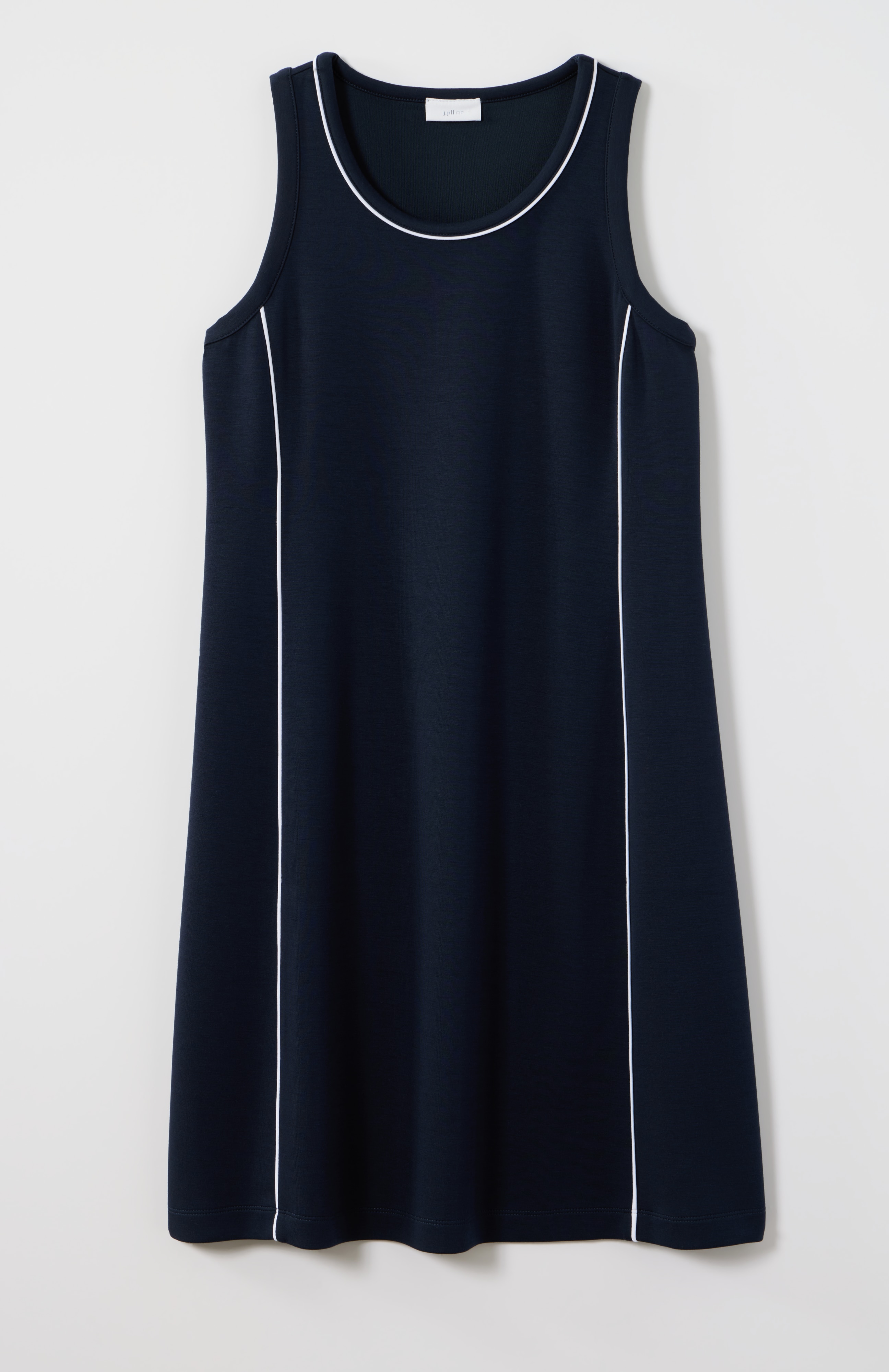 fit elevation knit piped dress