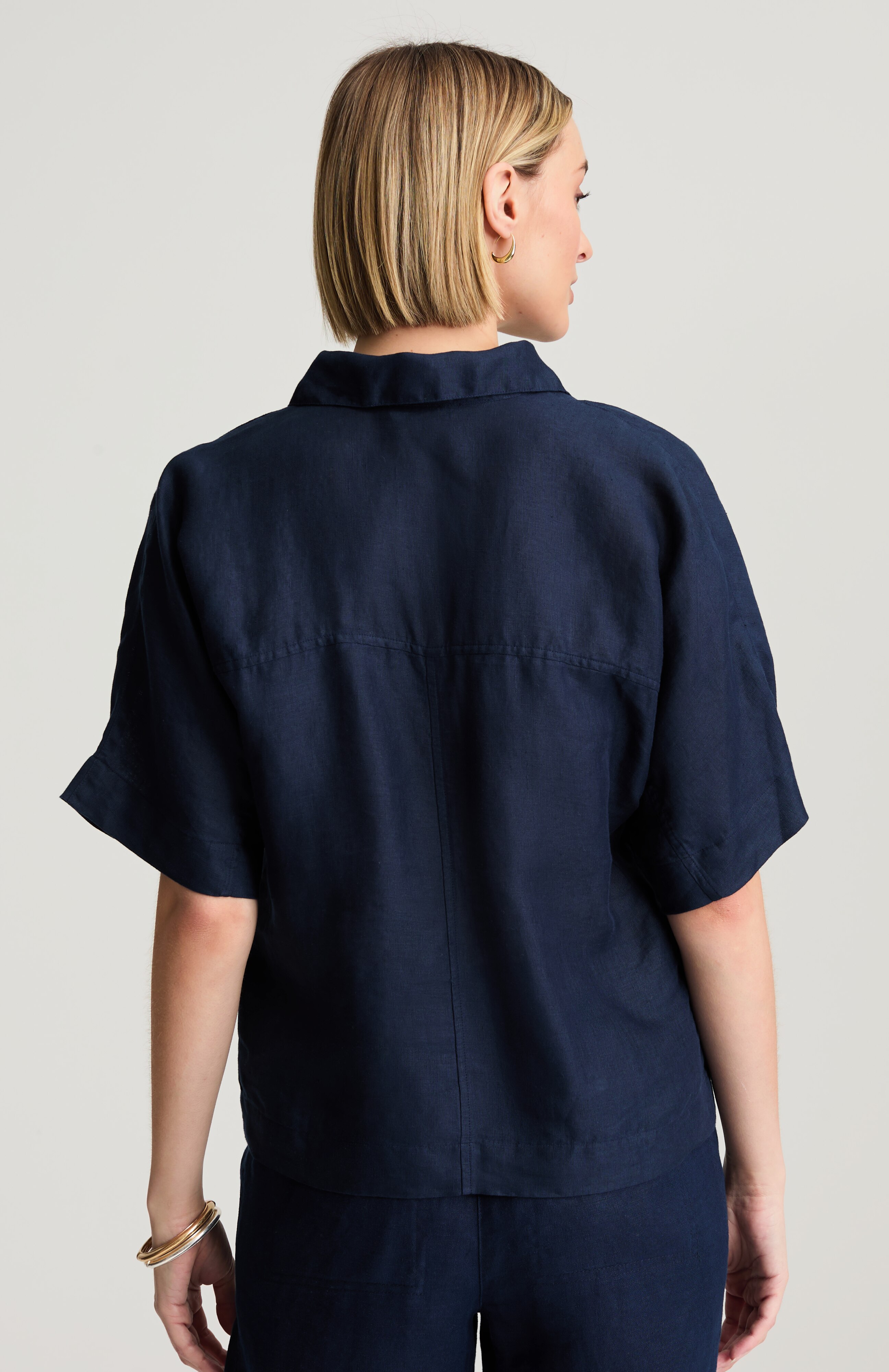 Pure Jill Linen Collared Popover | JJill