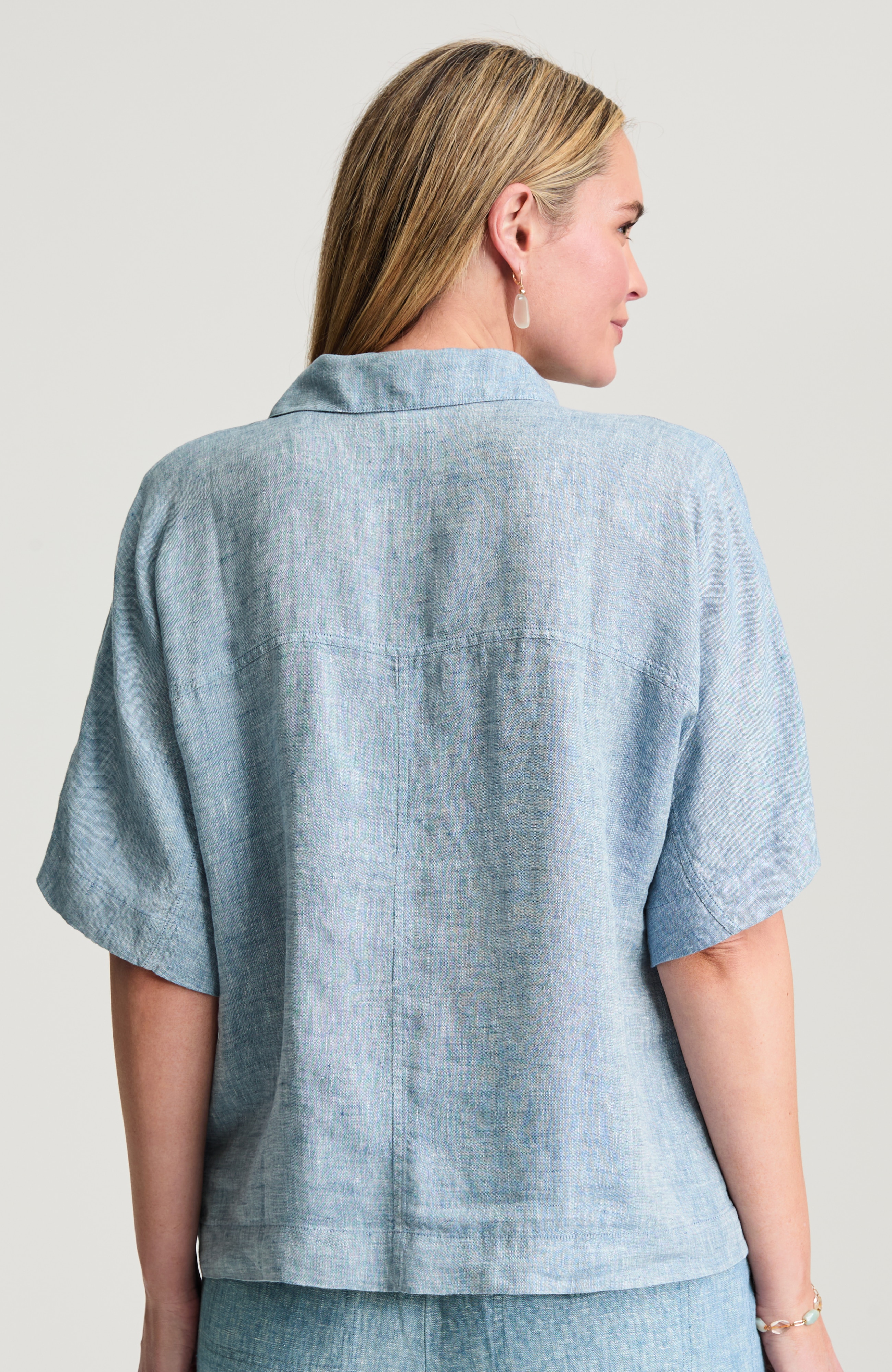 pure jill linen collared popover