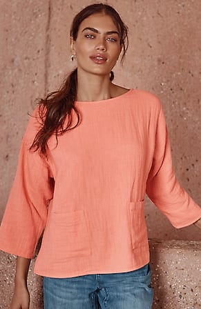 Image for Pure Jill Two-Pocket Gauze Popover