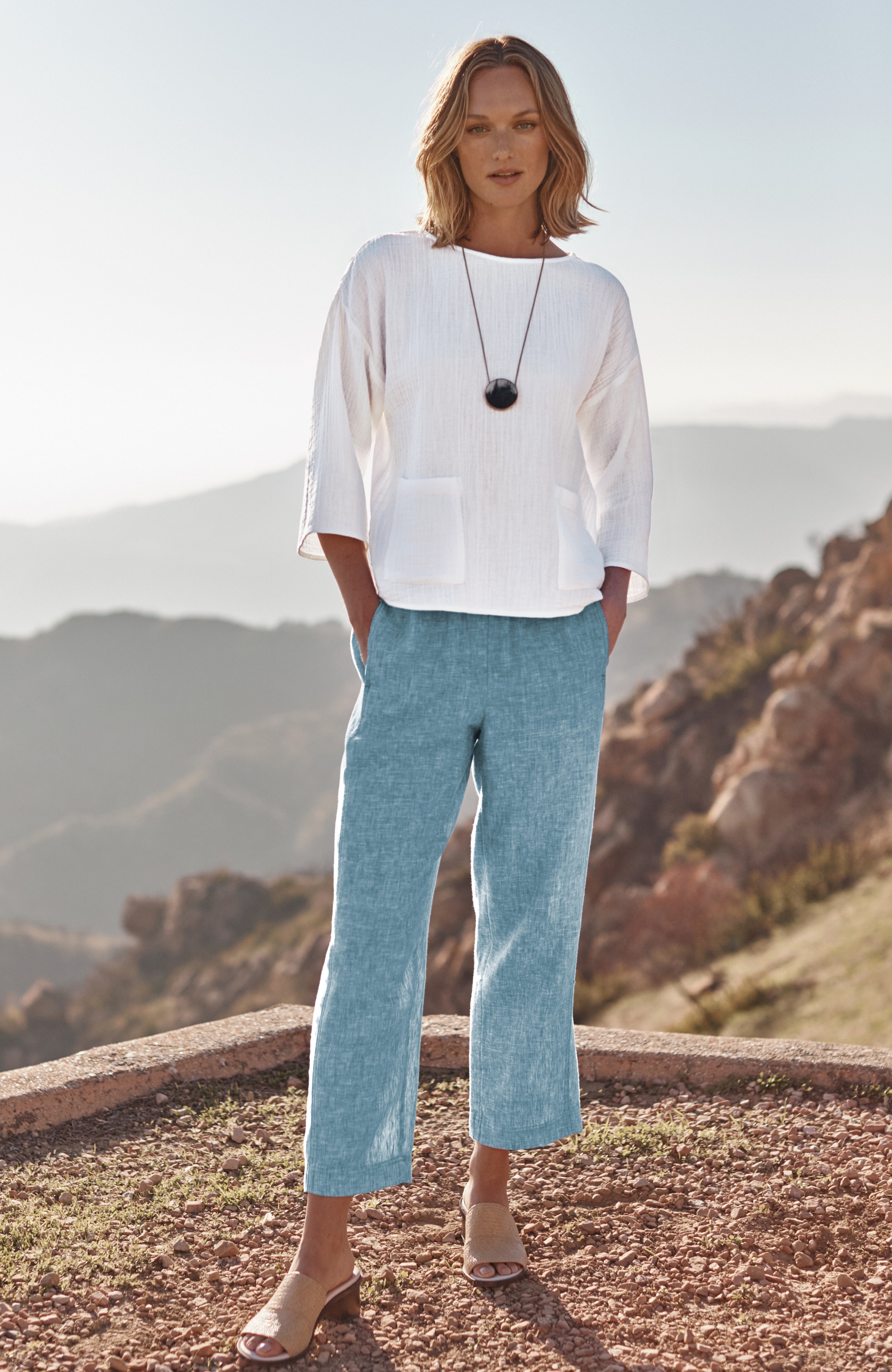 Pure Jill Two-Pocket Gauze Popover | JJill