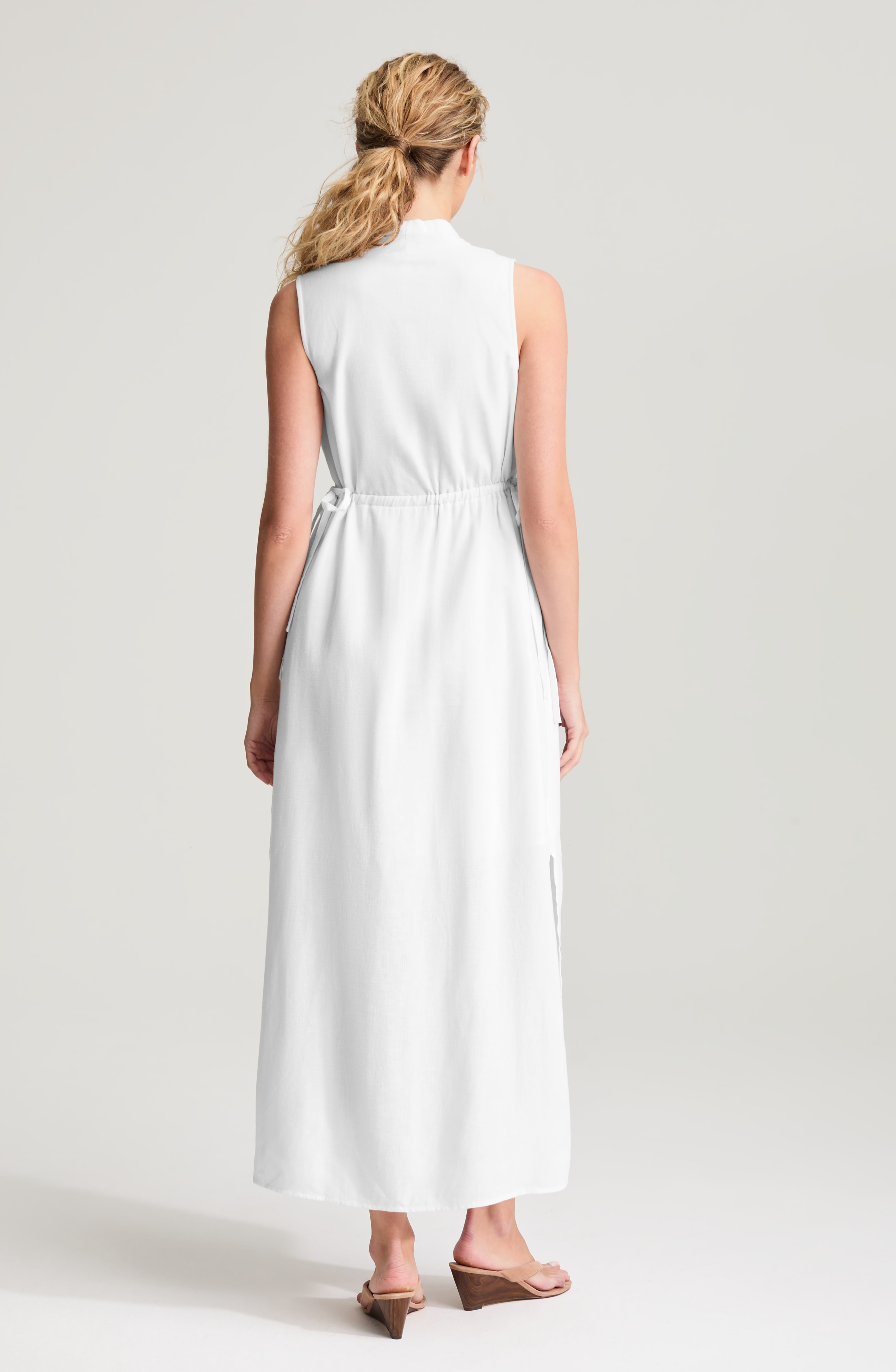 Pure Jill Linen-Blend Tie-Waist Maxi Dress | JJill
