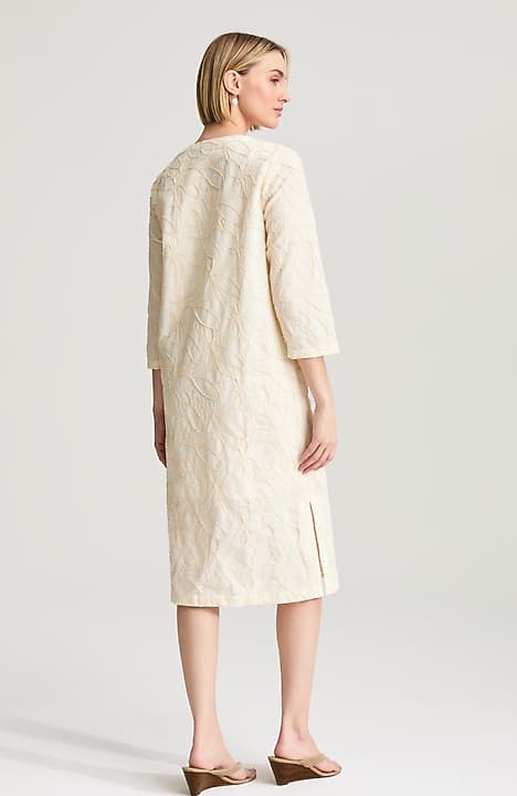 j jill embroidered dress Pure Jill Embroidered Linen-Blend Dress
