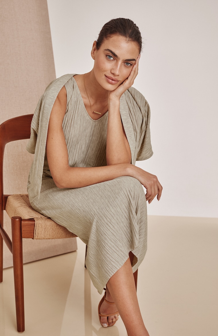 Primary view of the pure jill pleated dress & cardi set