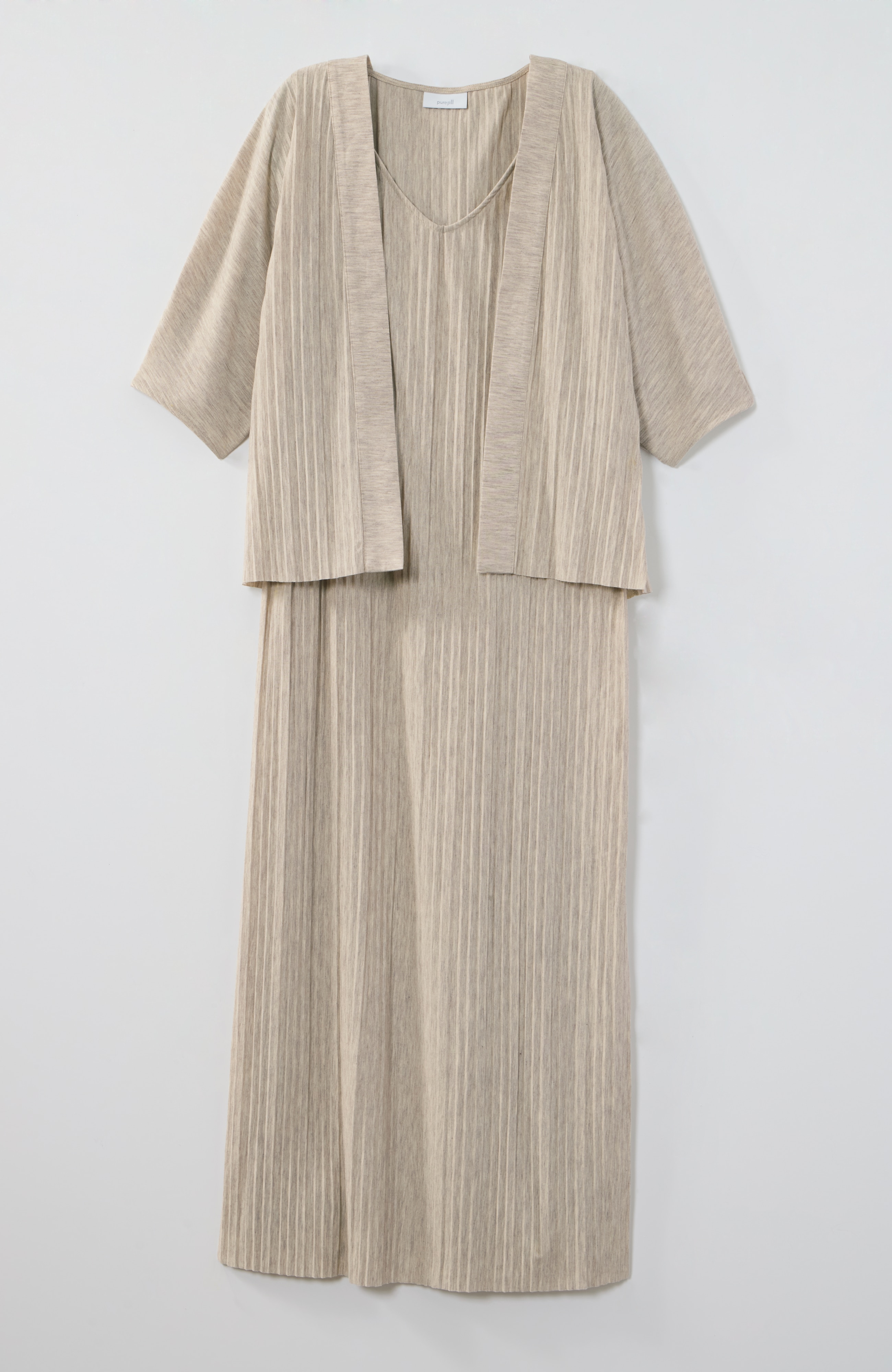 Pure Jill Pleated Dress & Cardi Set | JJill