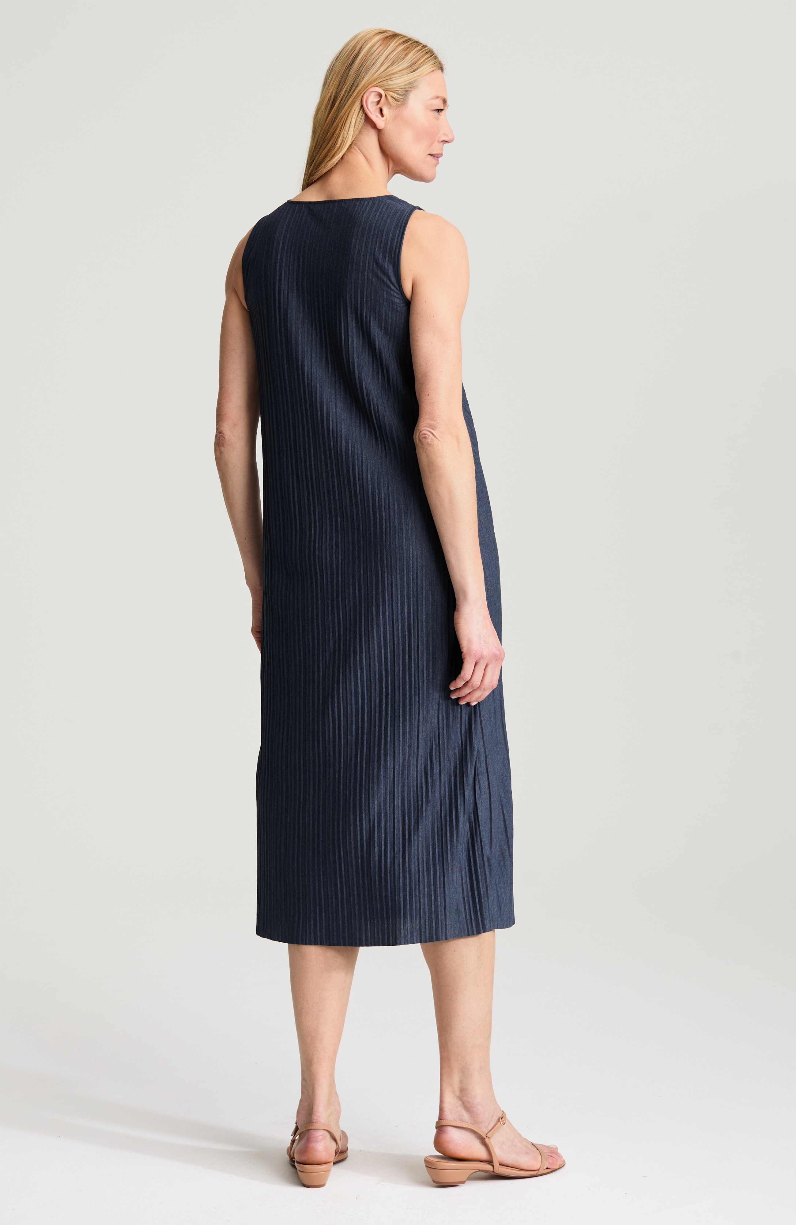 pure jill pleated dress & cardi set