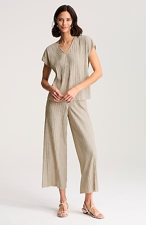 Image for Pure Jill Pleated Wide-Leg Crops