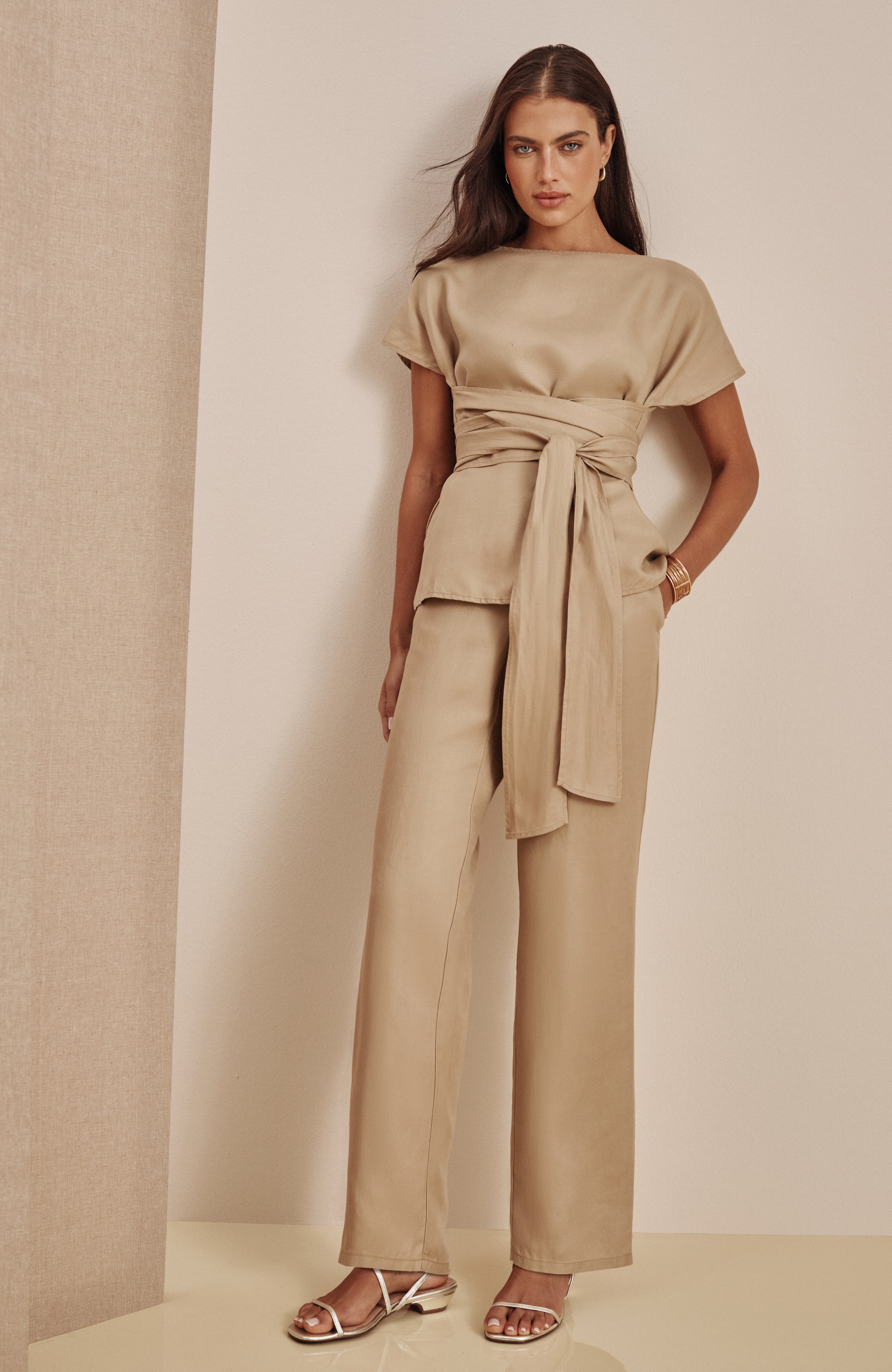 Pure Jill Slub Straight-Leg Pants | JJill