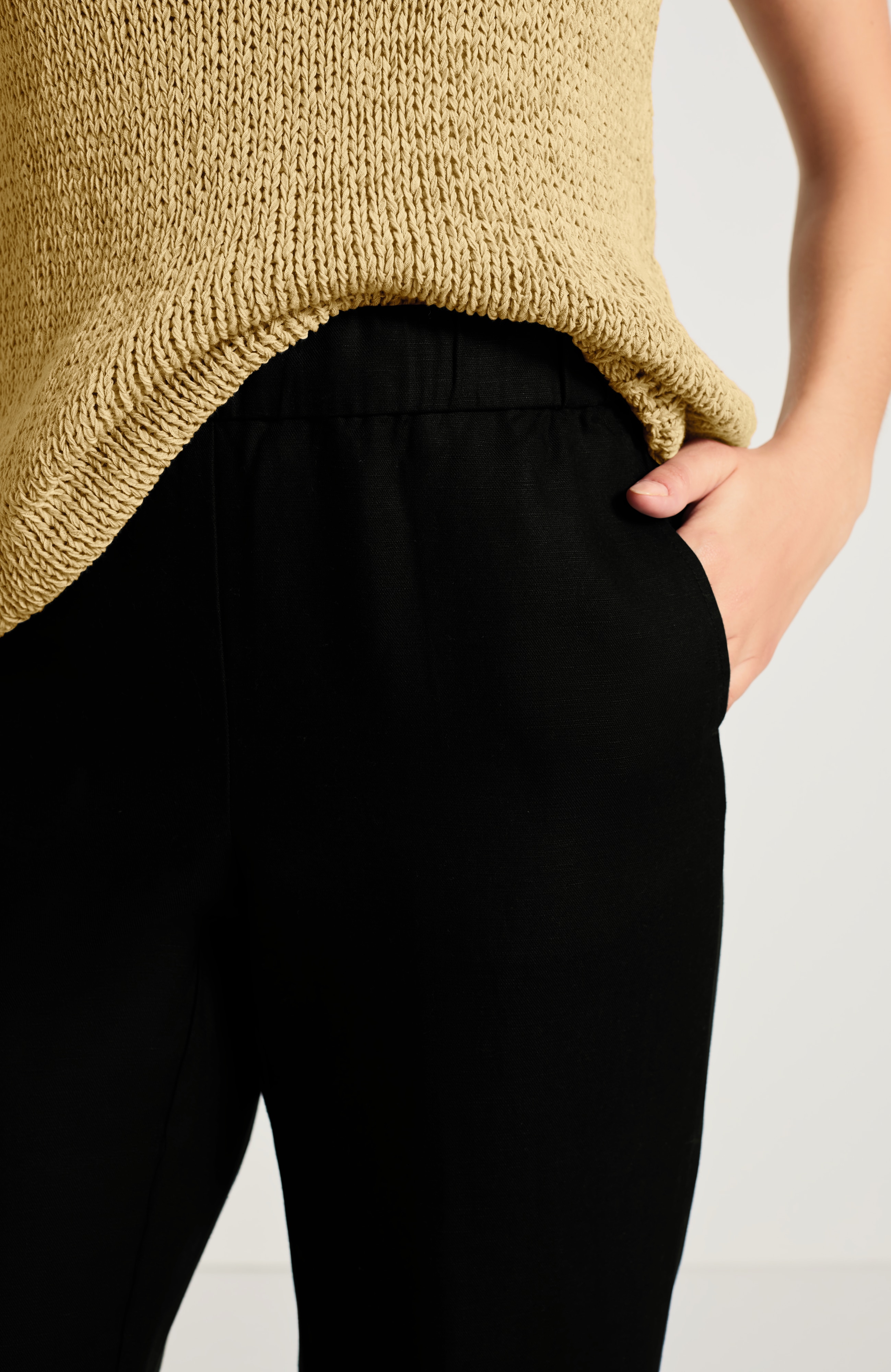 Pure Jill Soft Woven Straight-Leg Pants